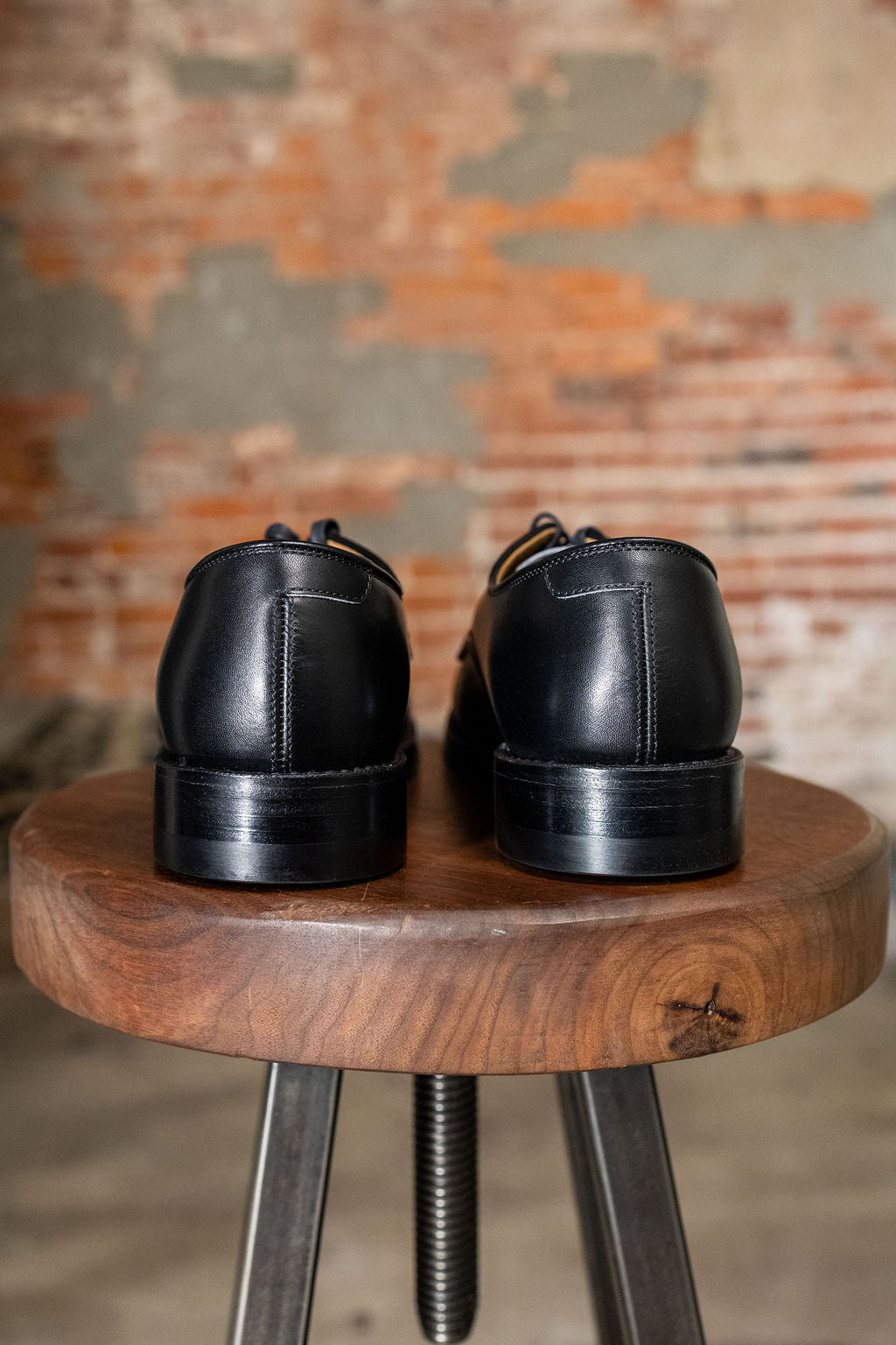 John Lofgren USN Low Quarter Shoes - French Calfskin Black