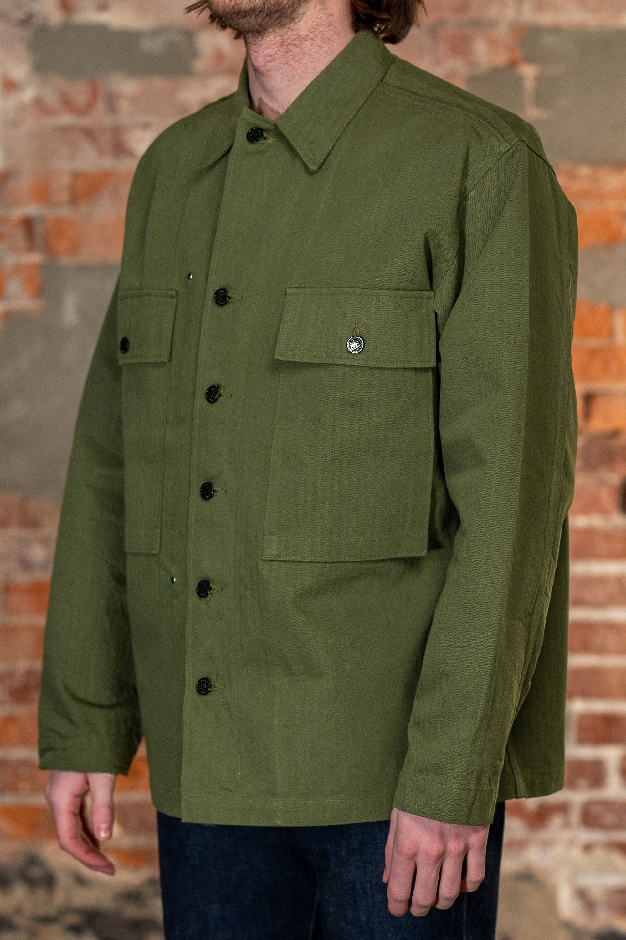 Buzz Rickson's BR15887 Herringbone Twill Jacket Special - Olive