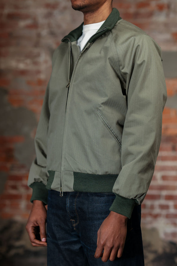 Dehen 1920 Pilot Jacket - Sage Dry Waxed Cotton - Franklin & Poe
