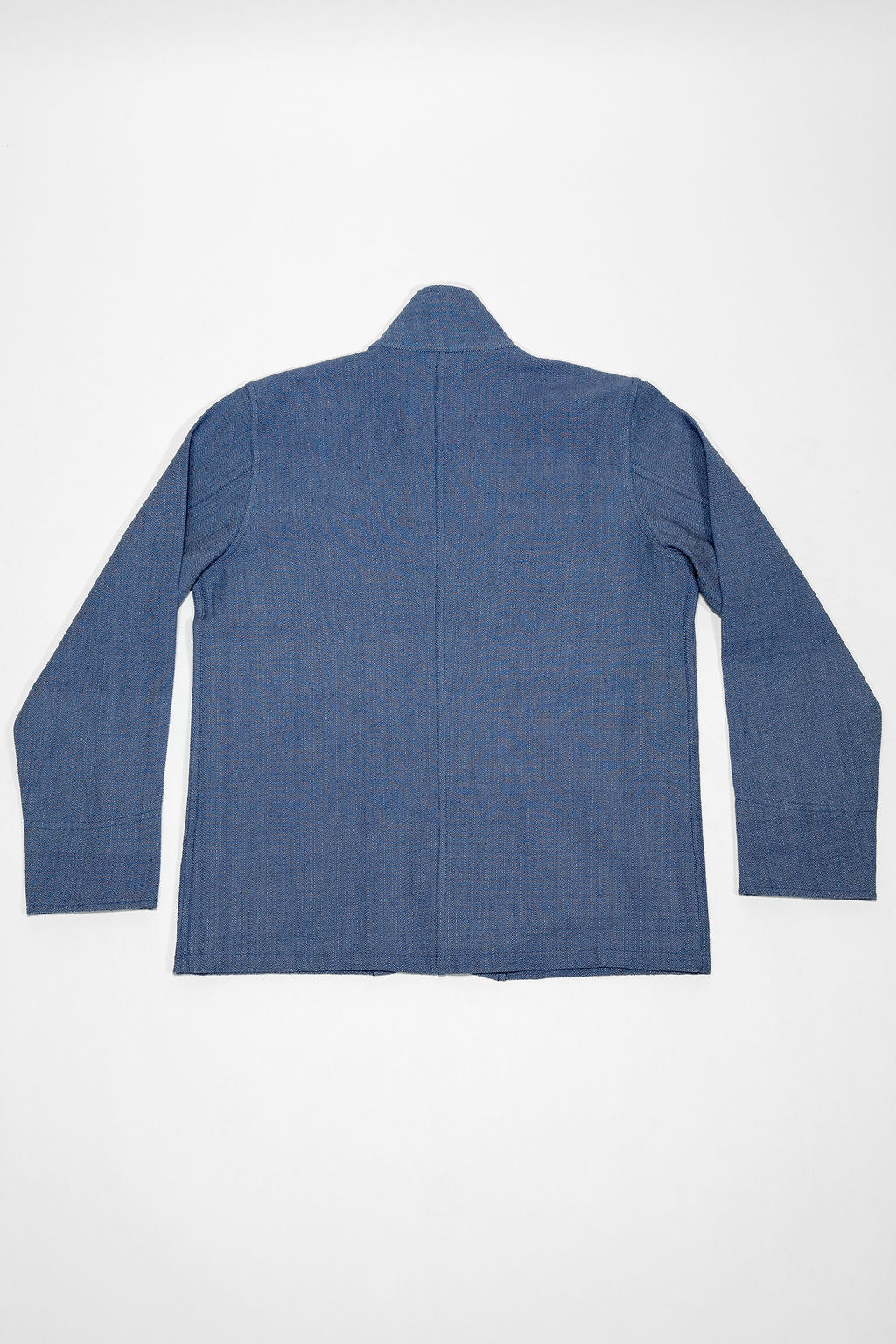 Indi + Ash Study Jacket - Handwoven Military Herringbone French Blue Indigo