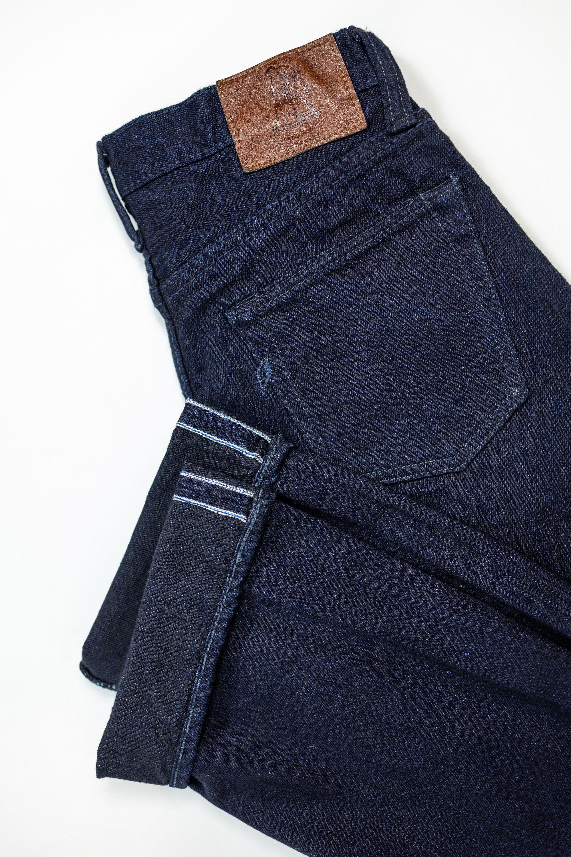 Pure Blue Japan XX-003-IDBK Regular Straight - 14oz Indigo x Black Denim (Rinsed)