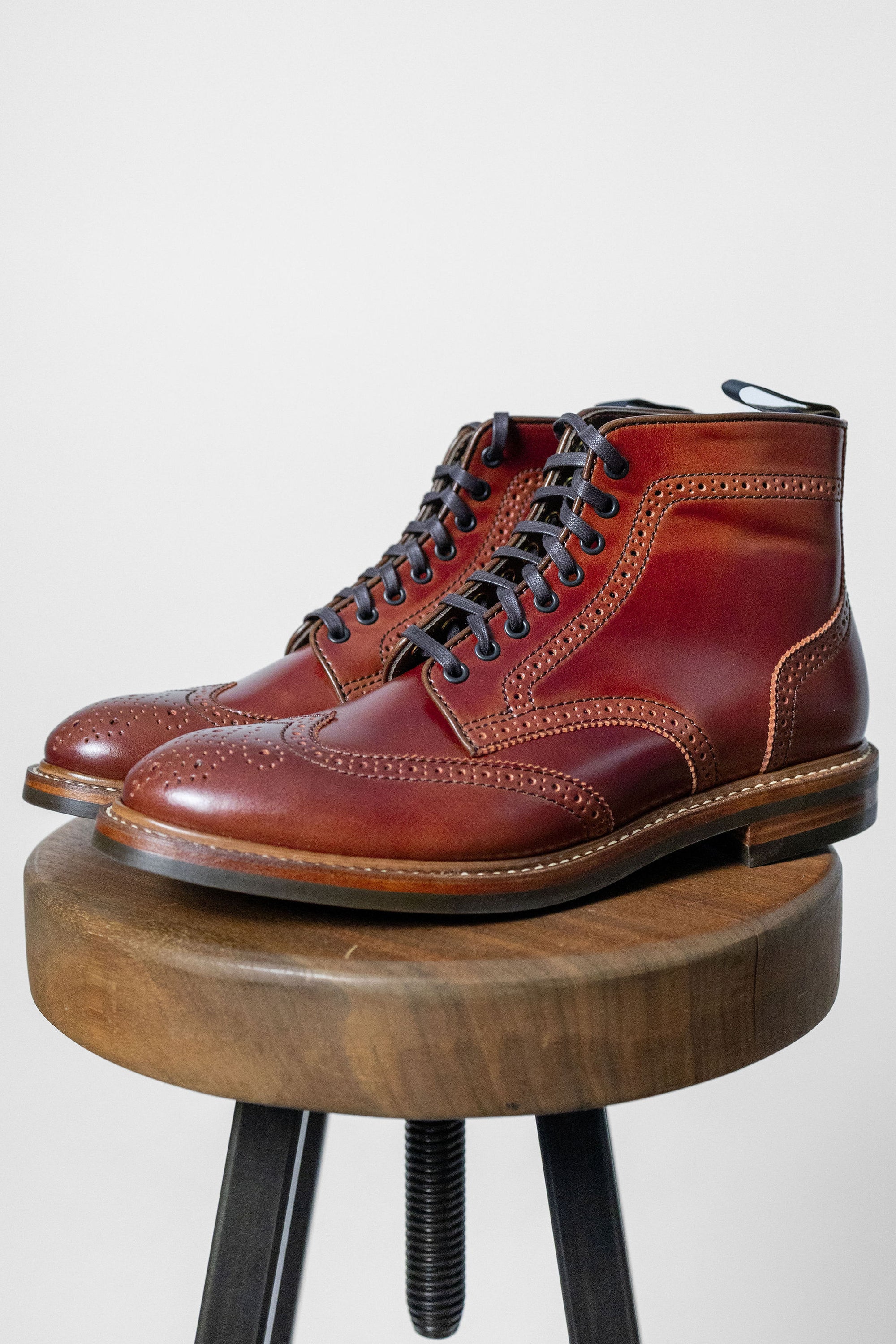 John Lofgren Glover Brogues - Shinki Hikaku Shell Cordovan Red Brown