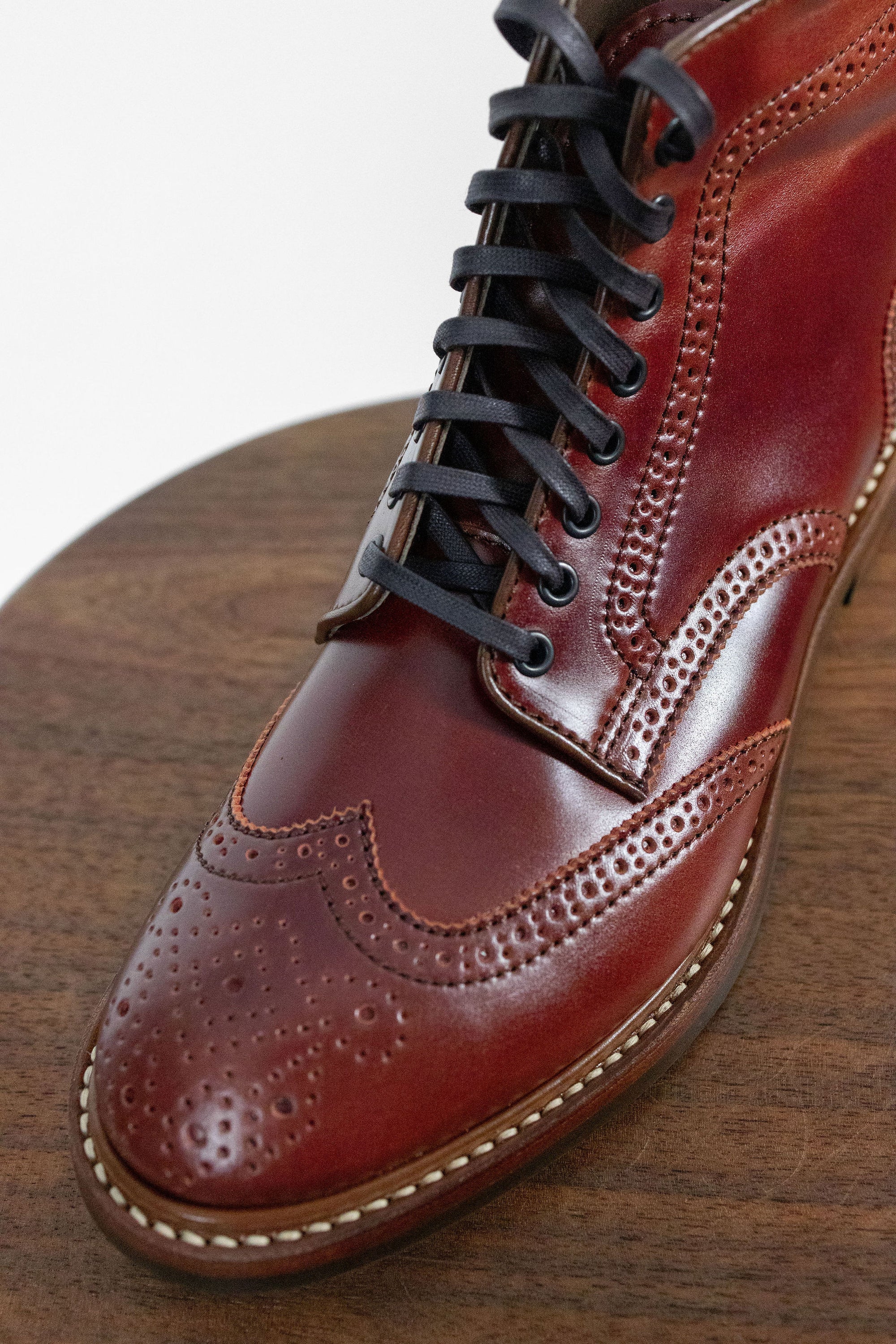 John Lofgren Glover Brogues - Shinki Hikaku Shell Cordovan Red Brown