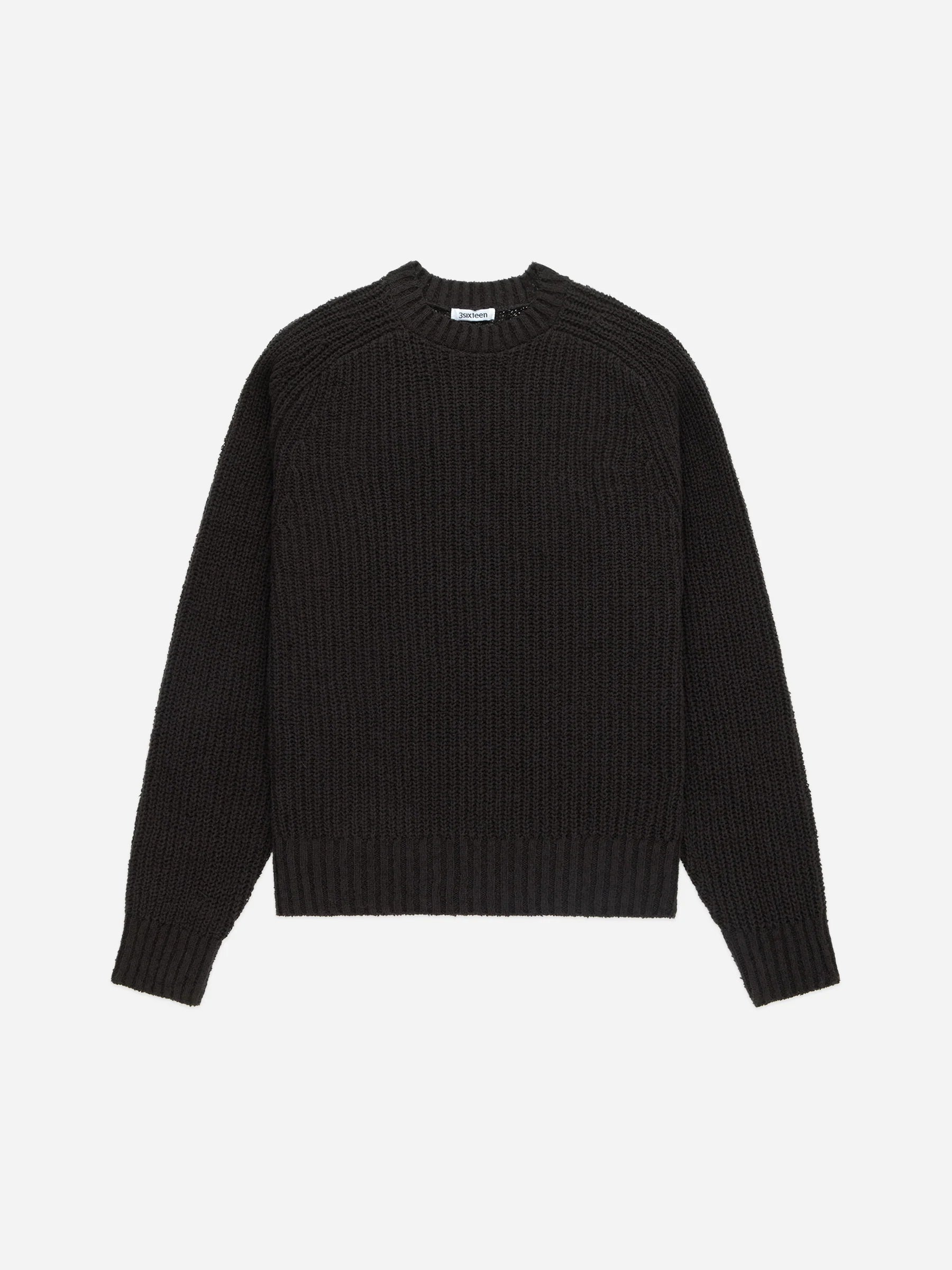 3sixteen Cotton Crewneck Sweater - Bark Boucle