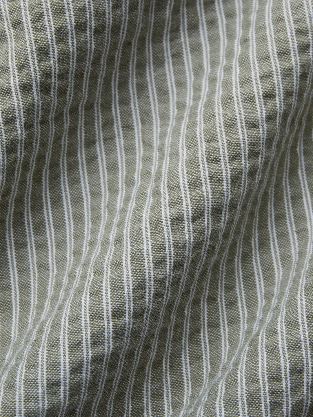 3sixteen Commuter Shirt - Olive Seersucker Stripe