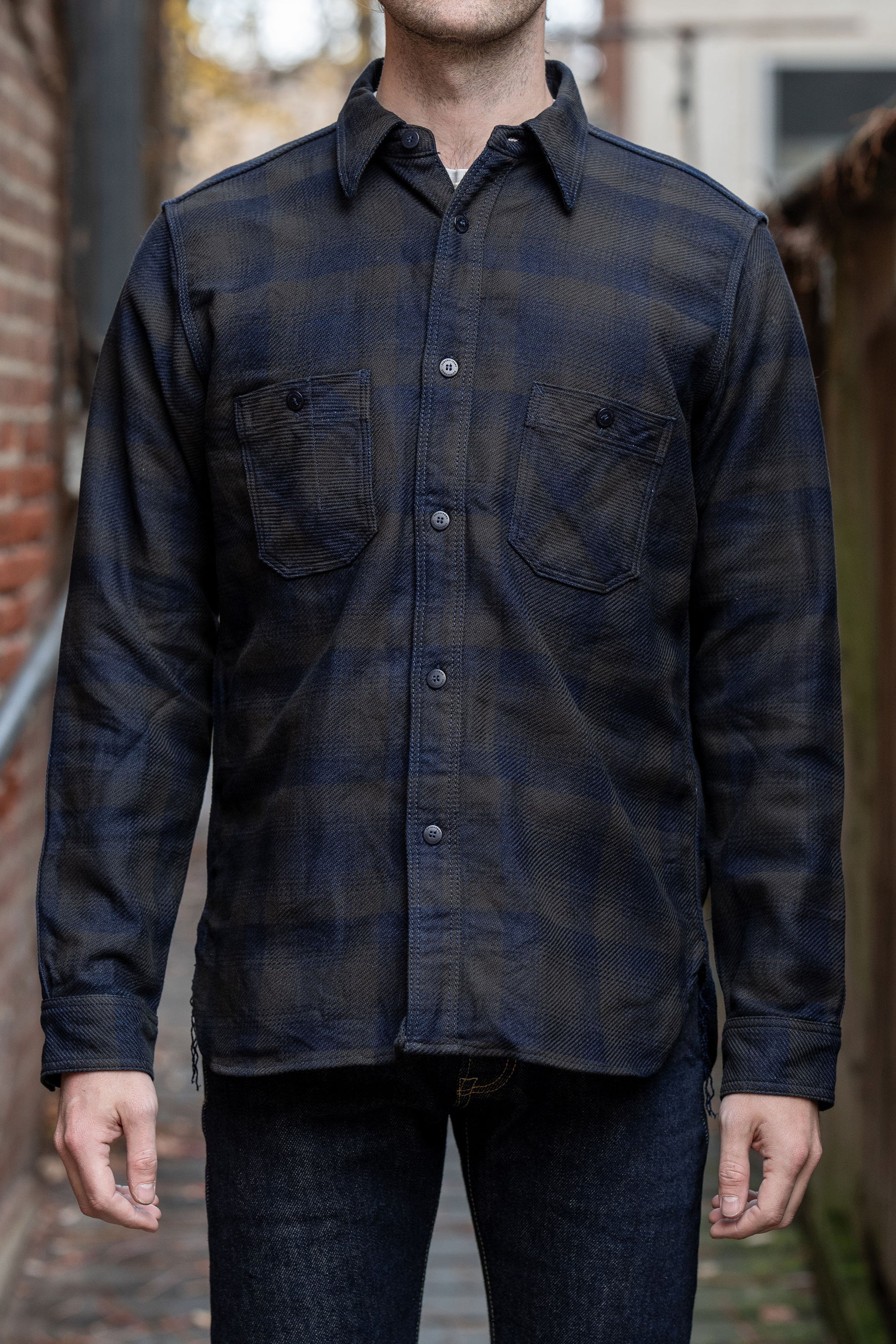 Samurai SIN24-03W Rope Dyed Flannel Shirt - Black