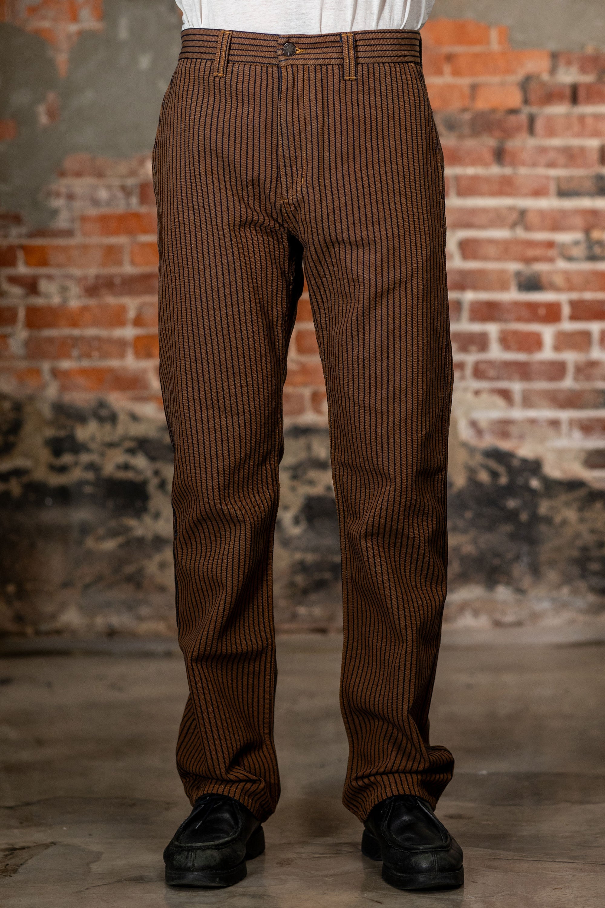 Freenote Cloth Deck Pant - Brown Herringbone Dobby