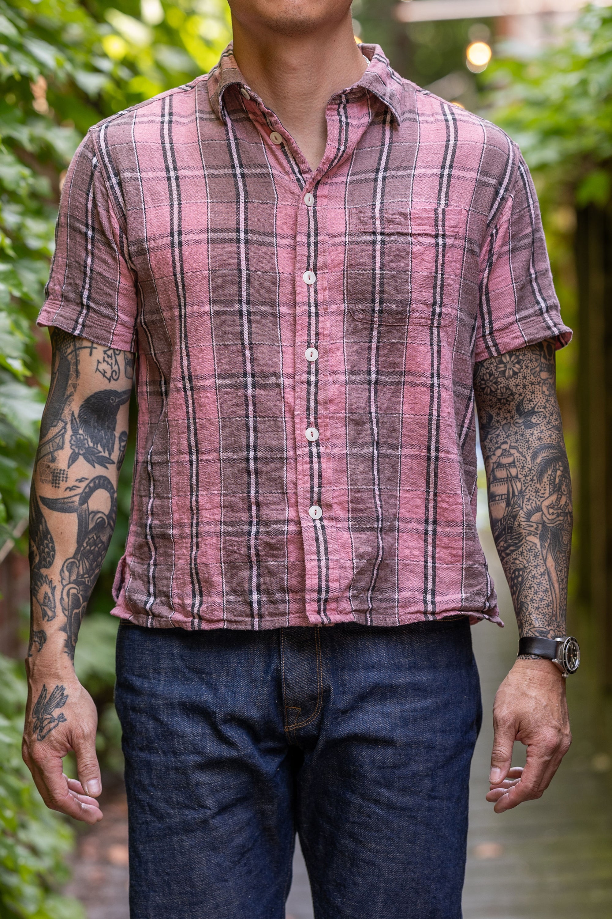 Indi + Ash S/S Marc Shirt - Sappanwood Pink