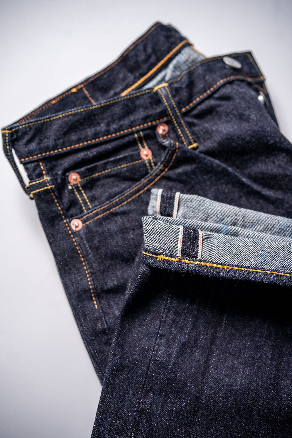 The Flat Head FN-3002 Slim Tapered - 14.5oz Selvedge Denim (One Washed)