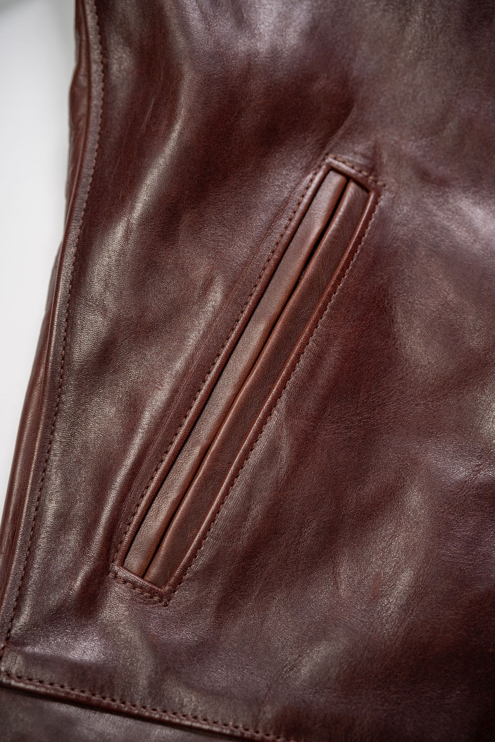 Simmons Bilt x Franklin & Poe Citywide Jacket - Japanese Brown Horsehide Leather