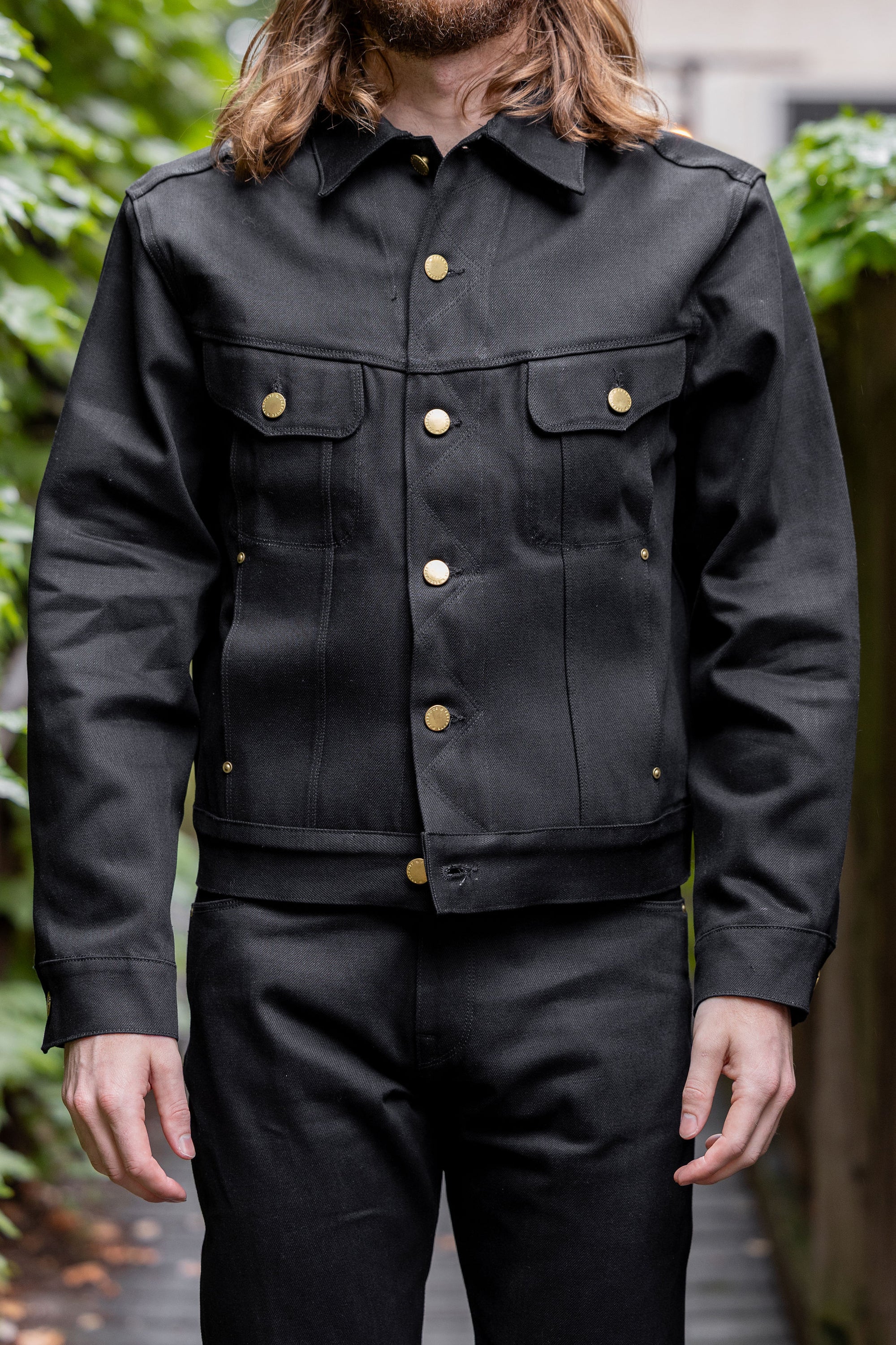 Freenote Cloth High Low Jacket -  14oz Aces High Black Denim