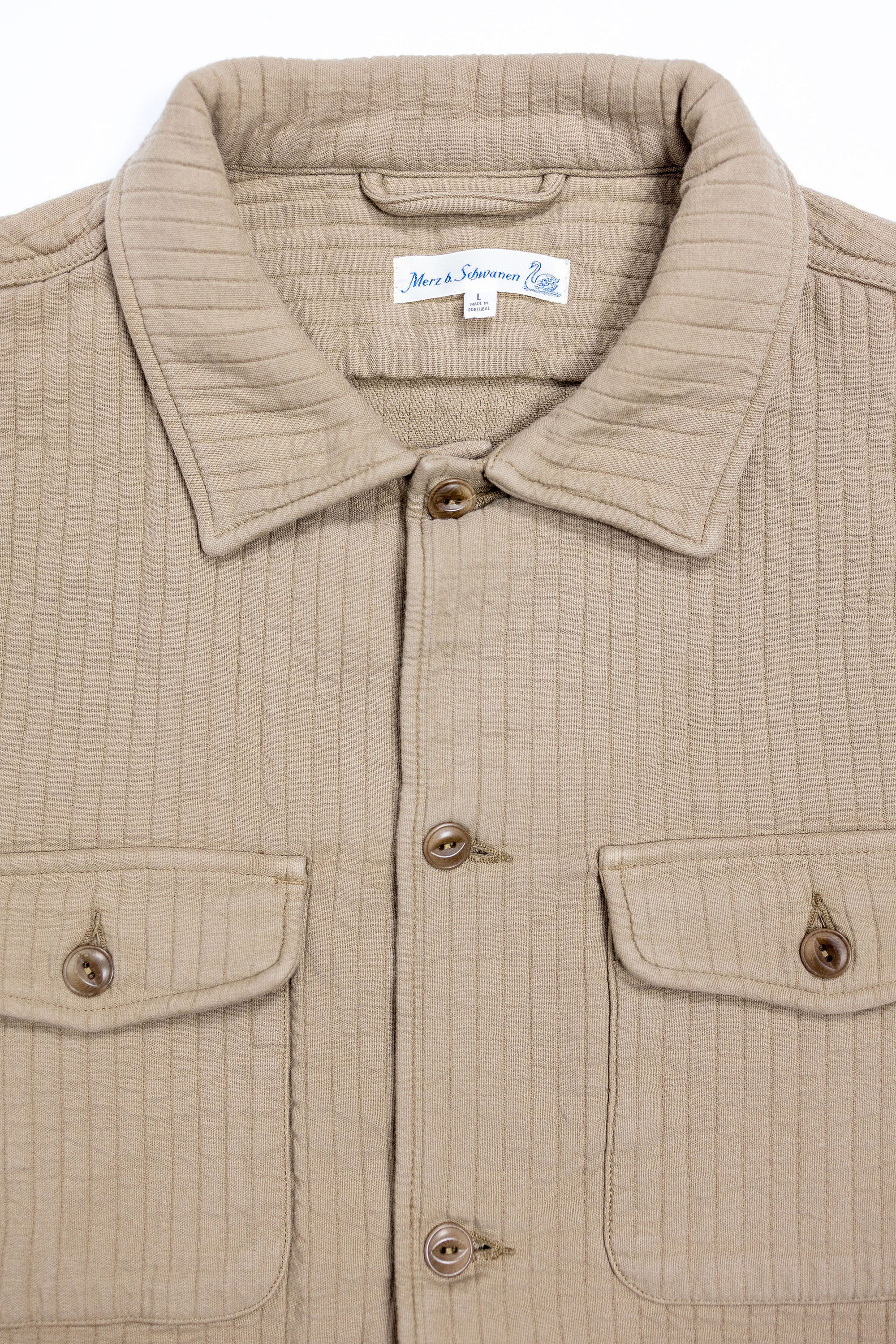 Merz b. Schwanen SHIRT06PAD Padded Shirt Loose Fit - Dusted Khaki