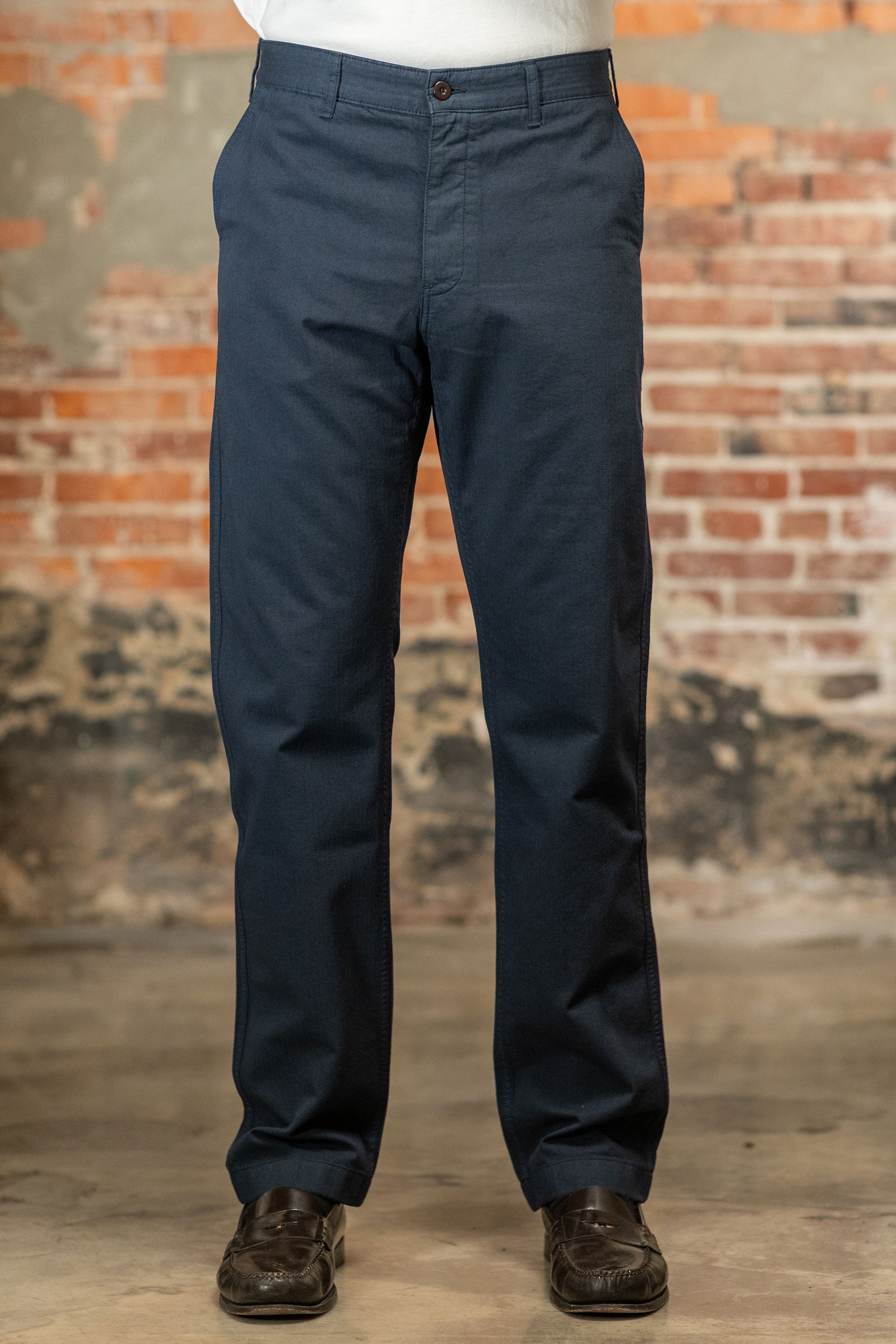 Heimat Textil Journey Pant Jet Pocket - Herringbone Ink