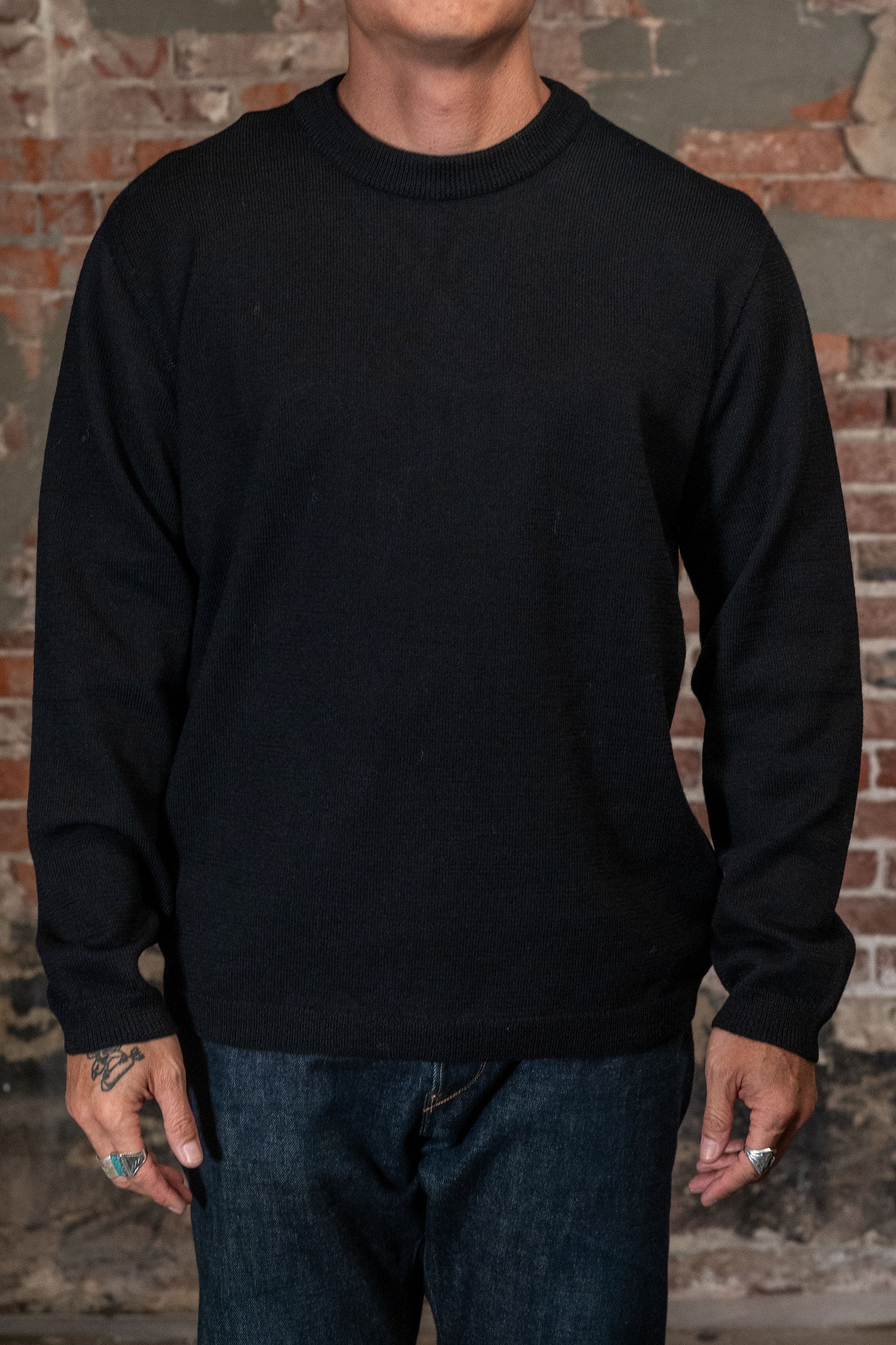 Hansen Garments Eske Crew Neck Sweater - Black