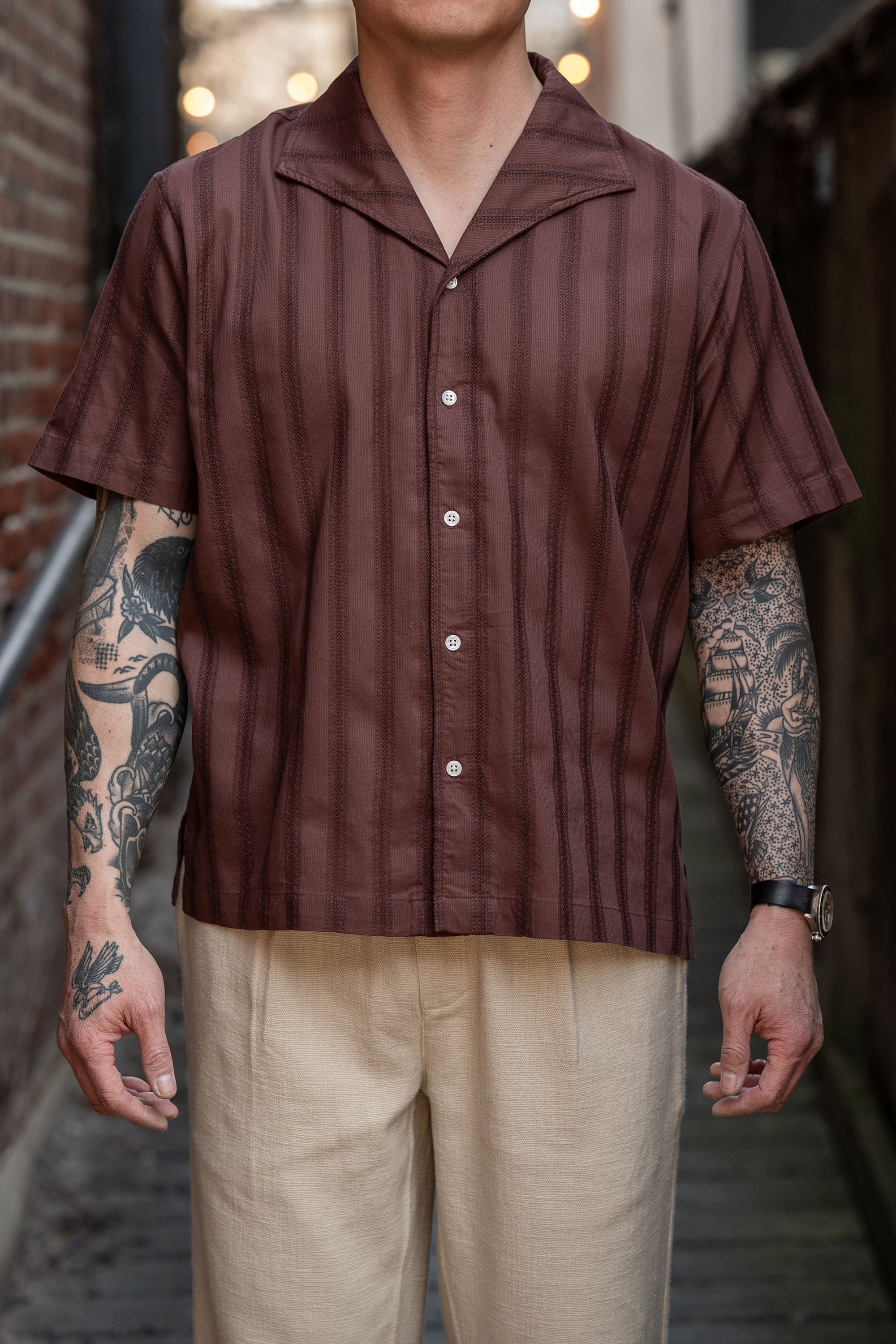 3sixteen Leisure Shirt - Brick Lace Weave