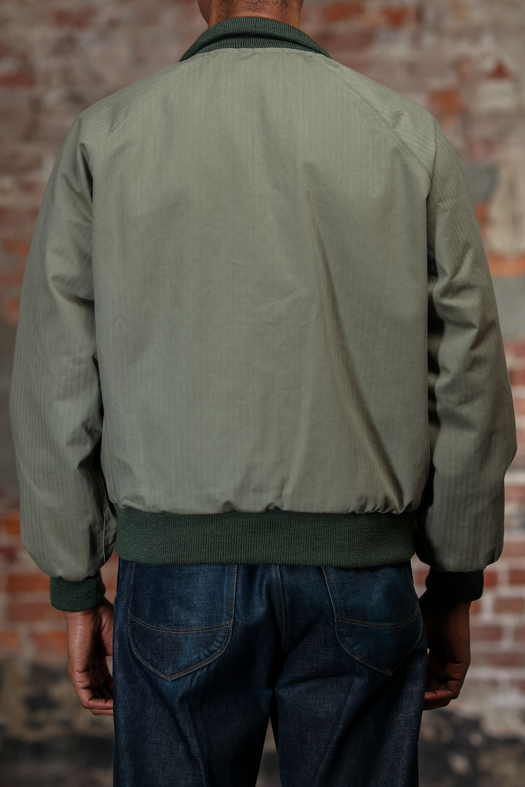 Dehen 1920 Pilot Jacket - Sage Dry Waxed Cotton