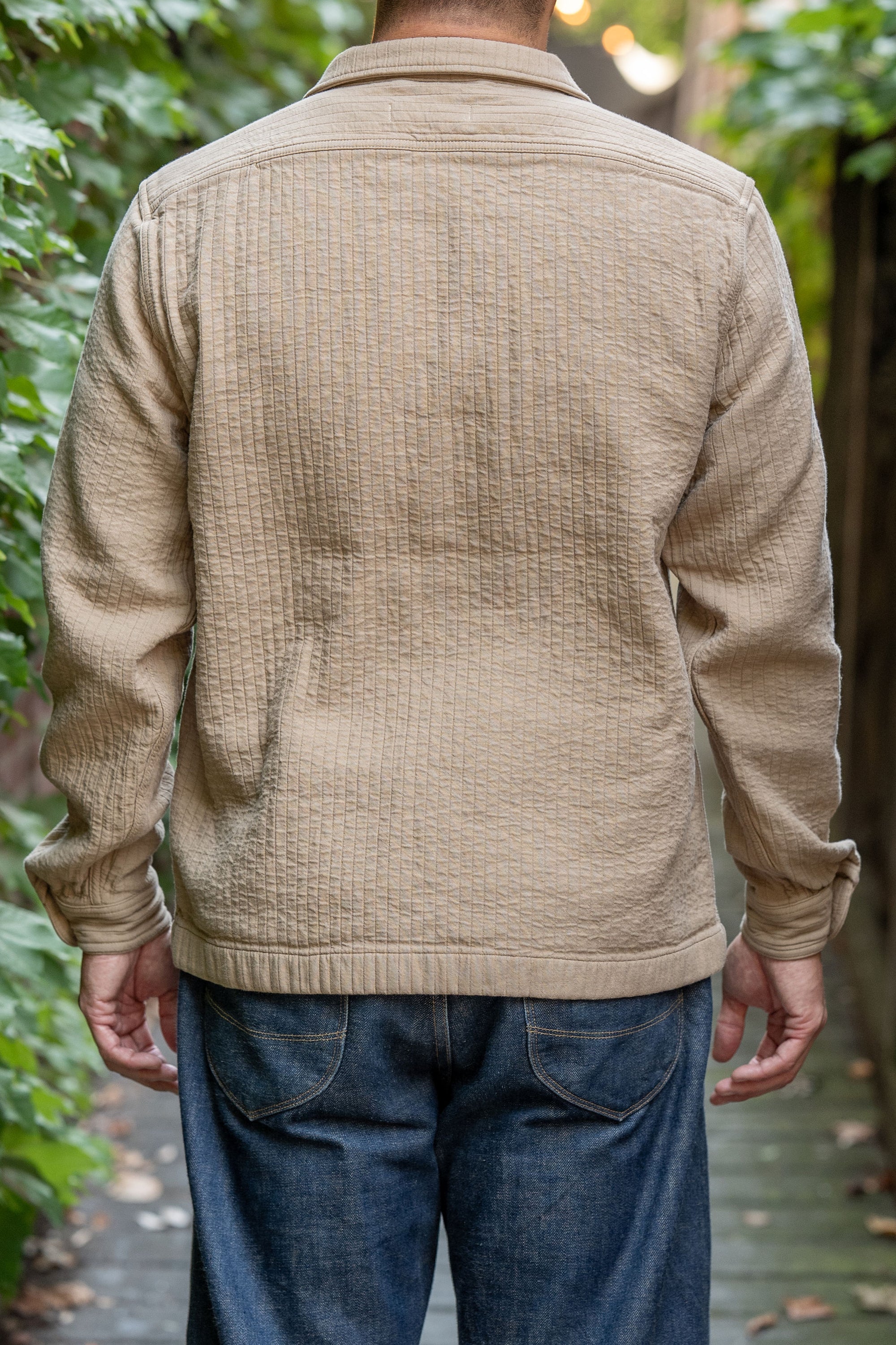 Merz b. Schwanen SHIRT06PAD Padded Shirt Loose Fit - Dusted Khaki