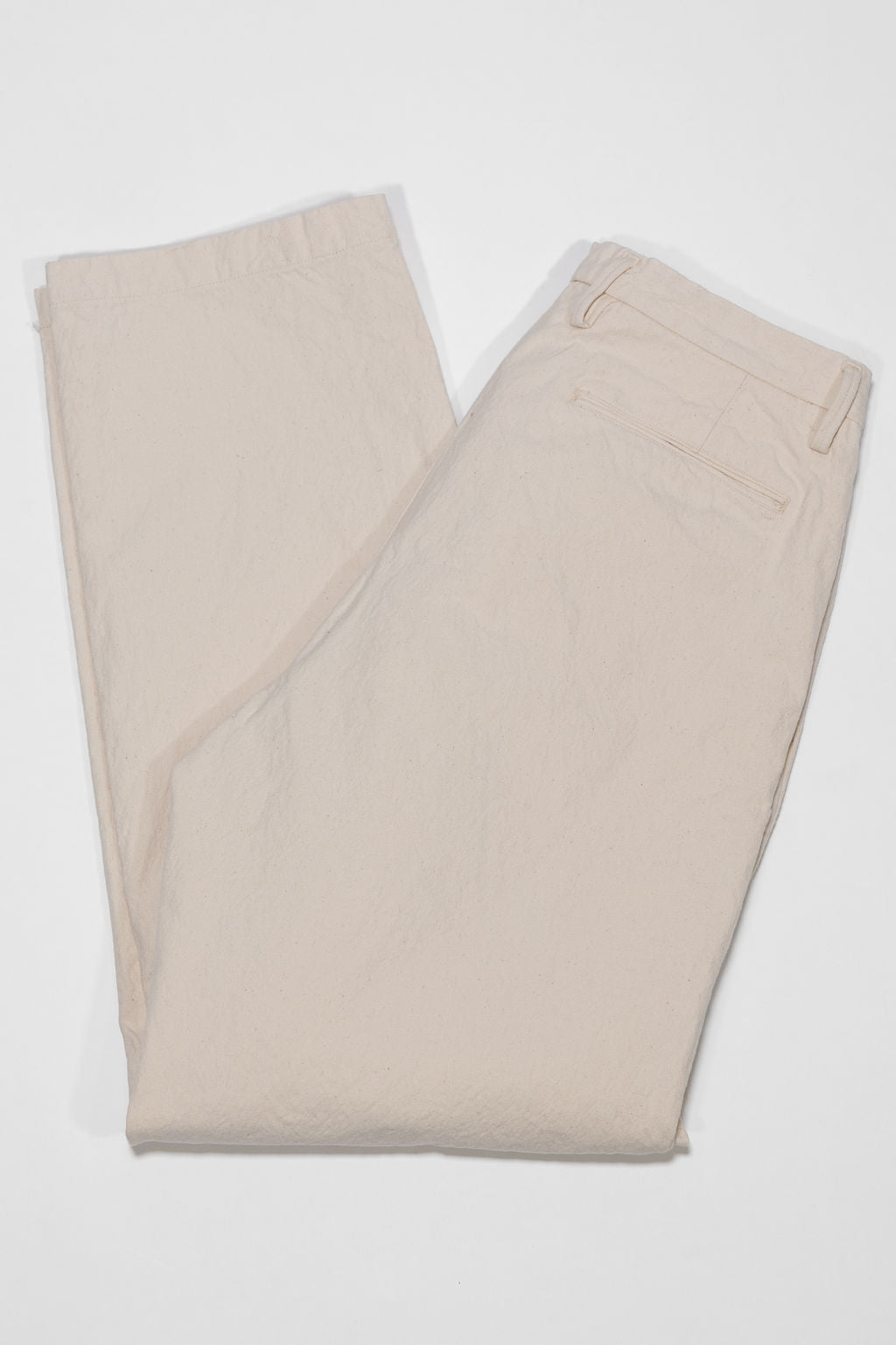 Seuvas 10oz Canvas 2-Tuck Trousers (Long) - Natural