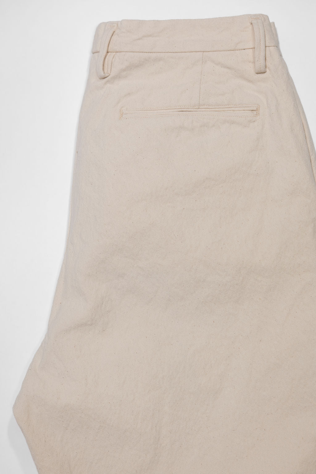 Seuvas 10oz Canvas 2-Tuck Trousers (Long) - Natural