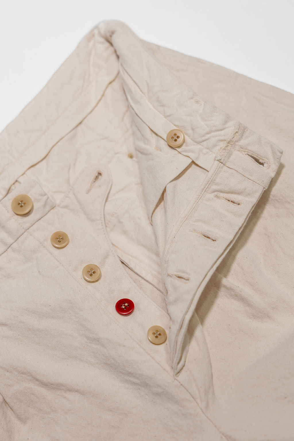 Seuvas 10oz Canvas 2-Tuck Trousers (Long) - Natural