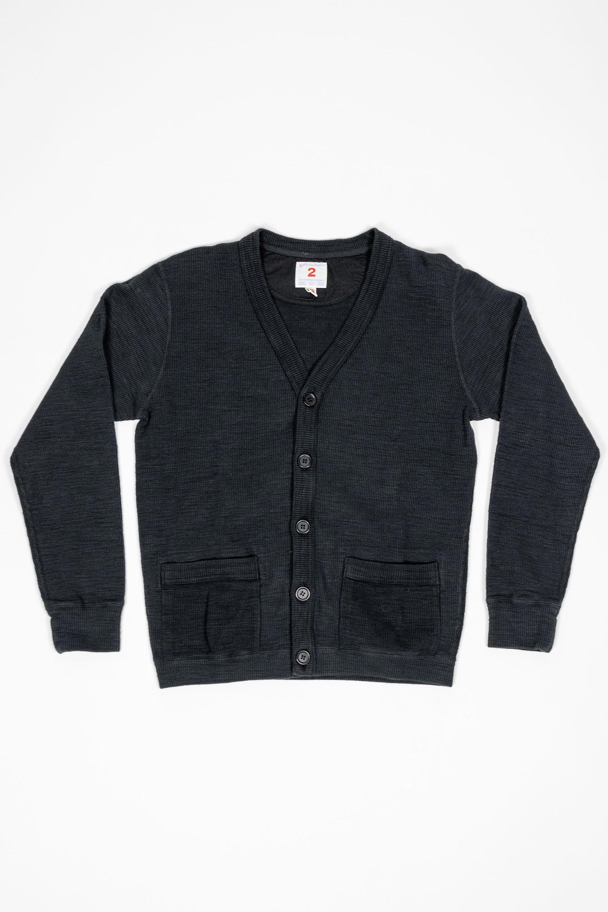 UES 772301 Single Rib Cardigan - Black
