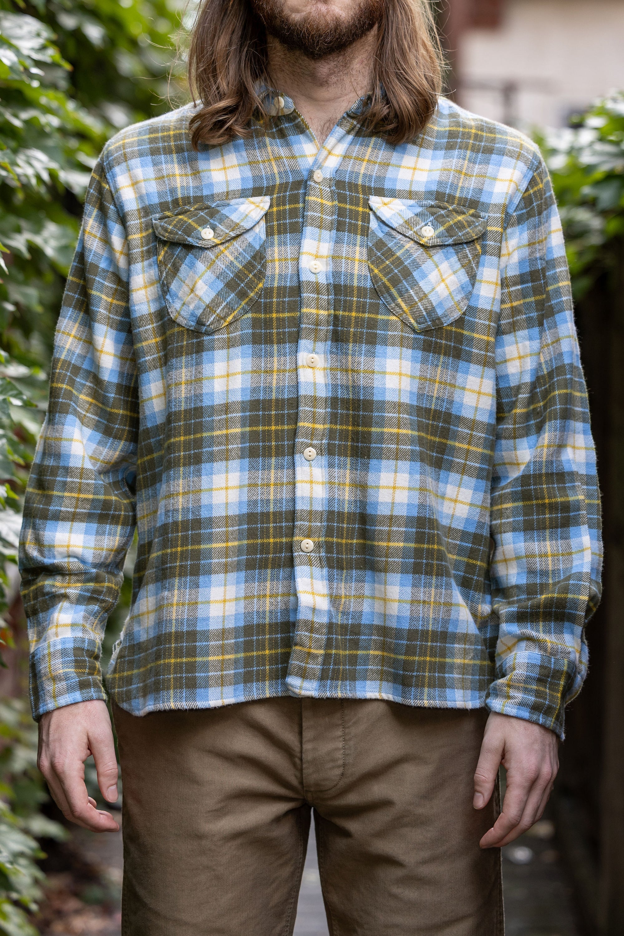 Wythe Washed Flannel Workshirt - Gold Ravine