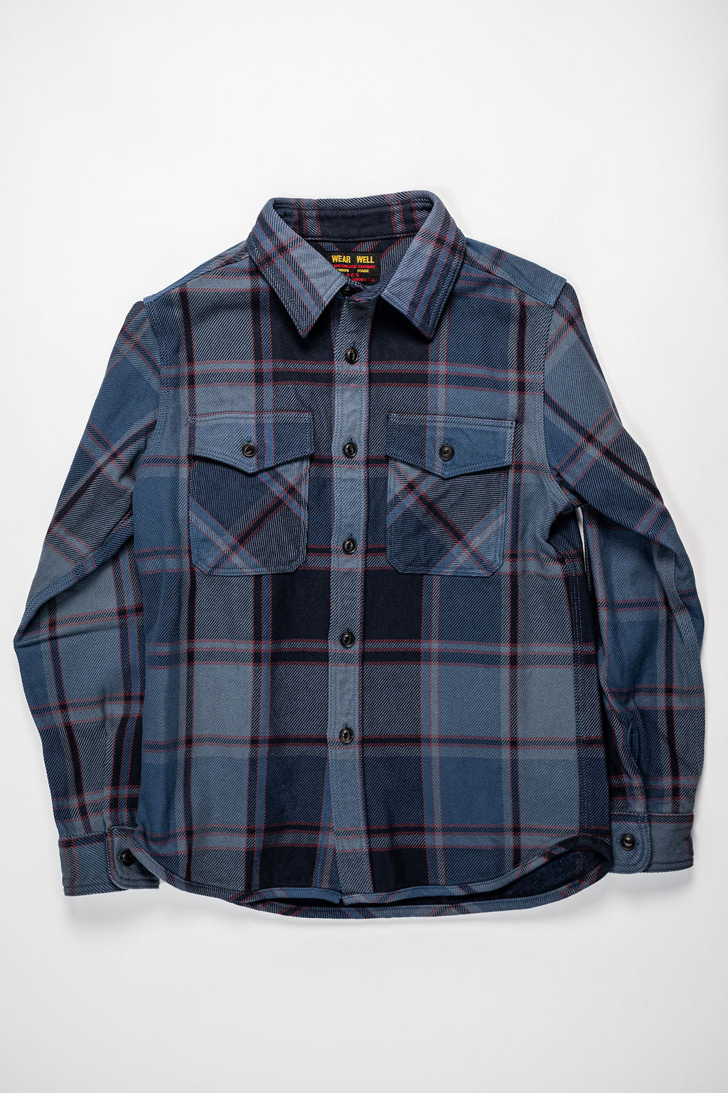 UES 502451 Extra Heavy Flannel Shirt - Blue