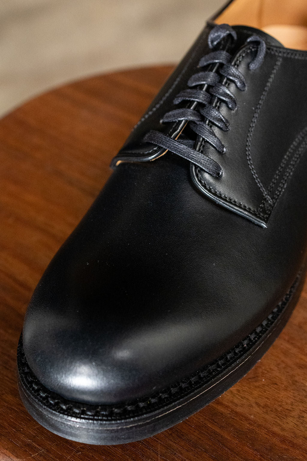 John Lofgren USN Low Quarter Shoes - French Calfskin Black