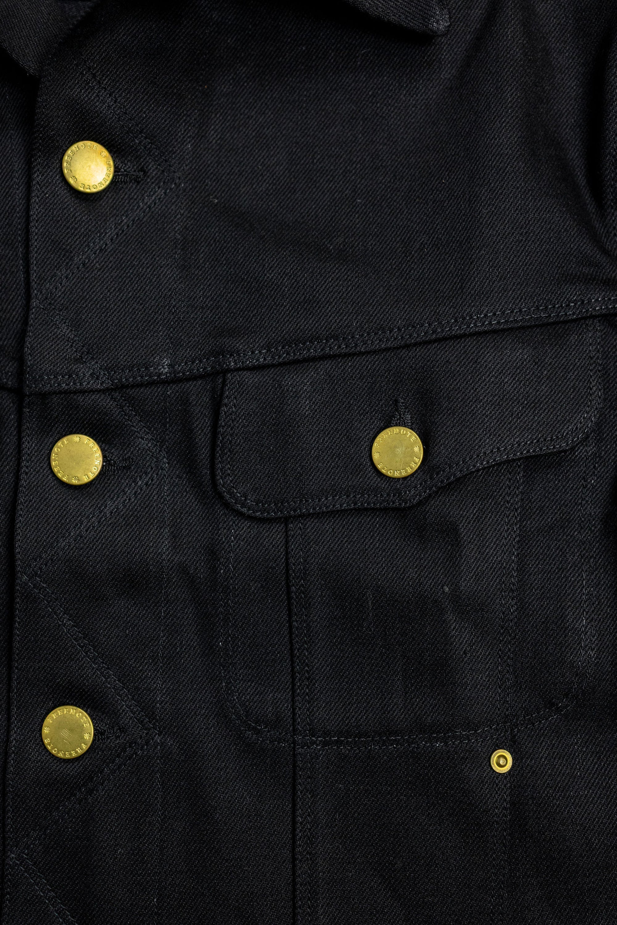 Freenote Cloth High Low Jacket -  14oz Aces High Black Denim