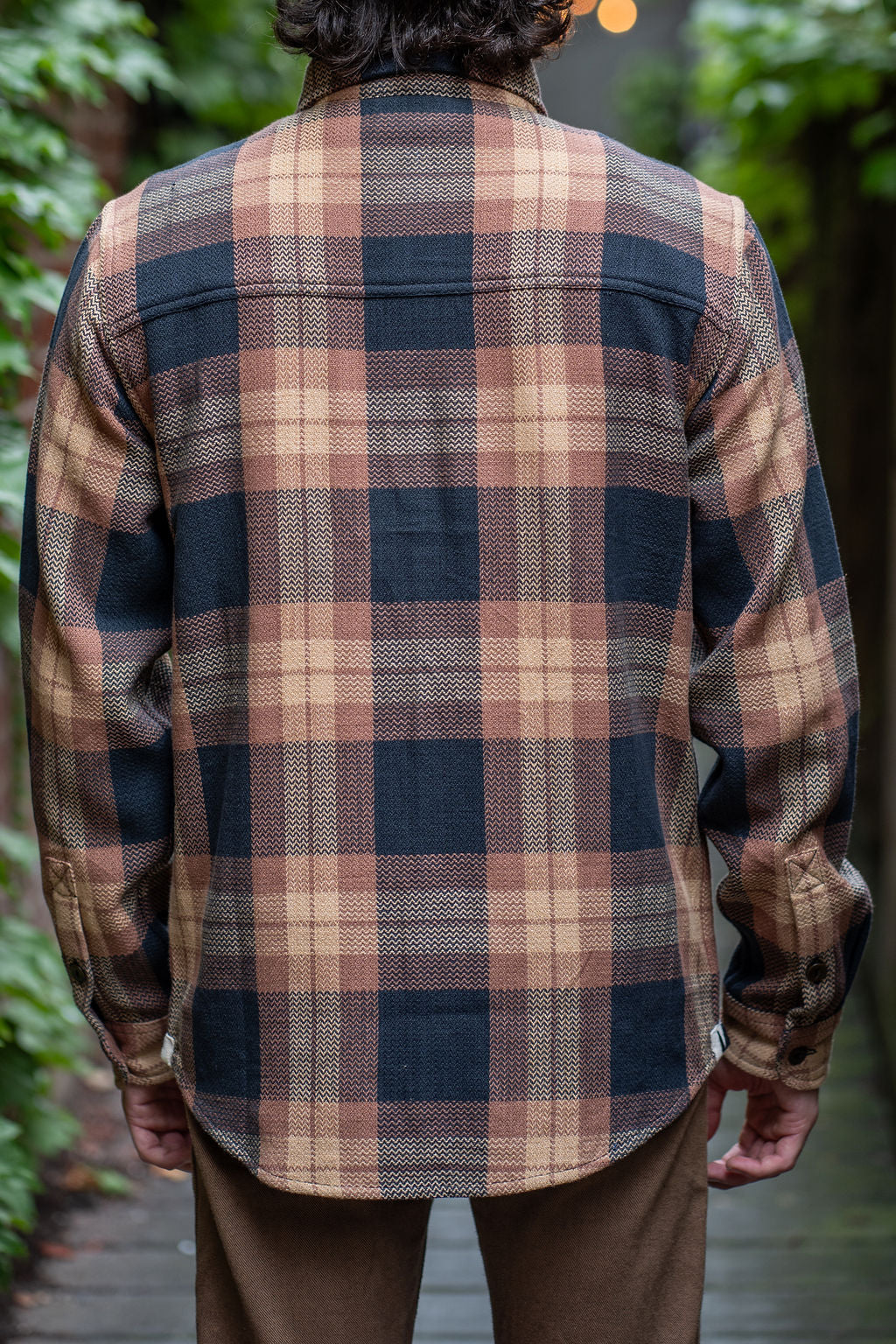 Indi + Ash Ames Workshirt - Iron/Catechu Handwoven Plaid