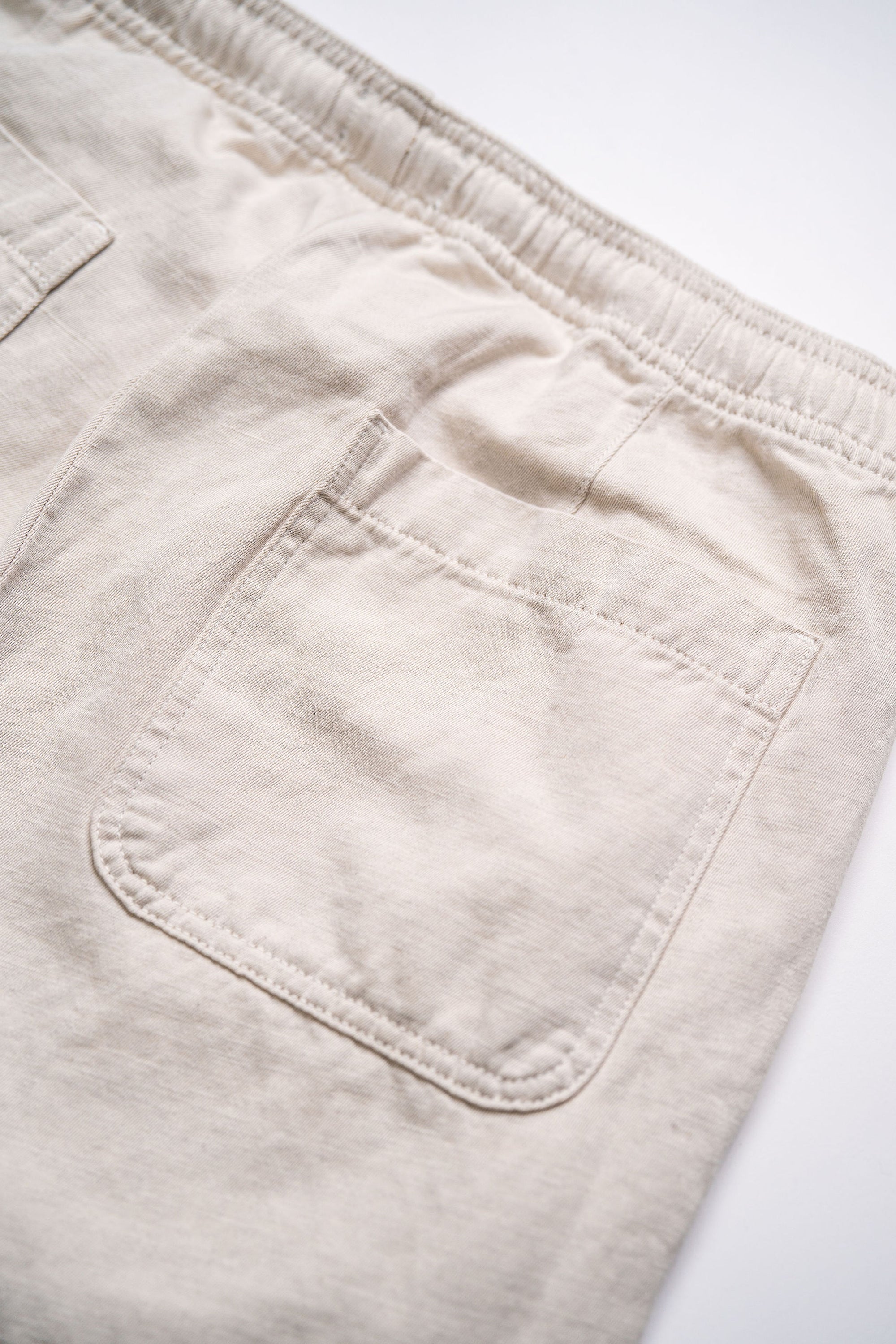 C.O.F. Drawstring Pants - Light Cotton Linen Ecru