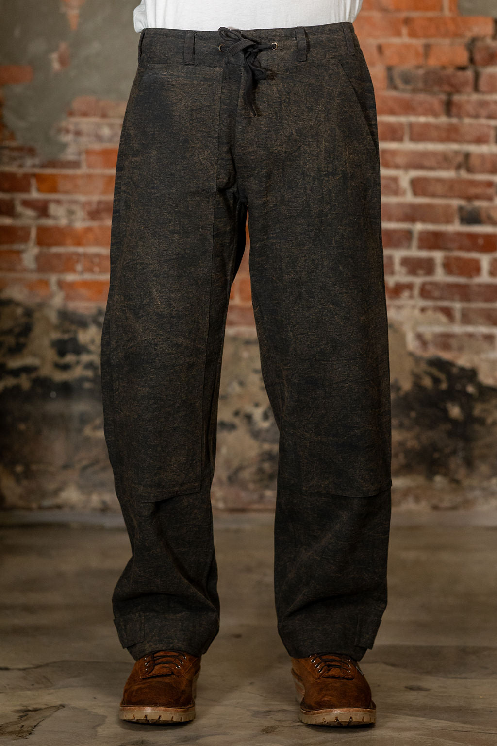 Indi + Ash Raka Pant - Iron Organic Cotton Millwoven Stone Enzyme Canvas