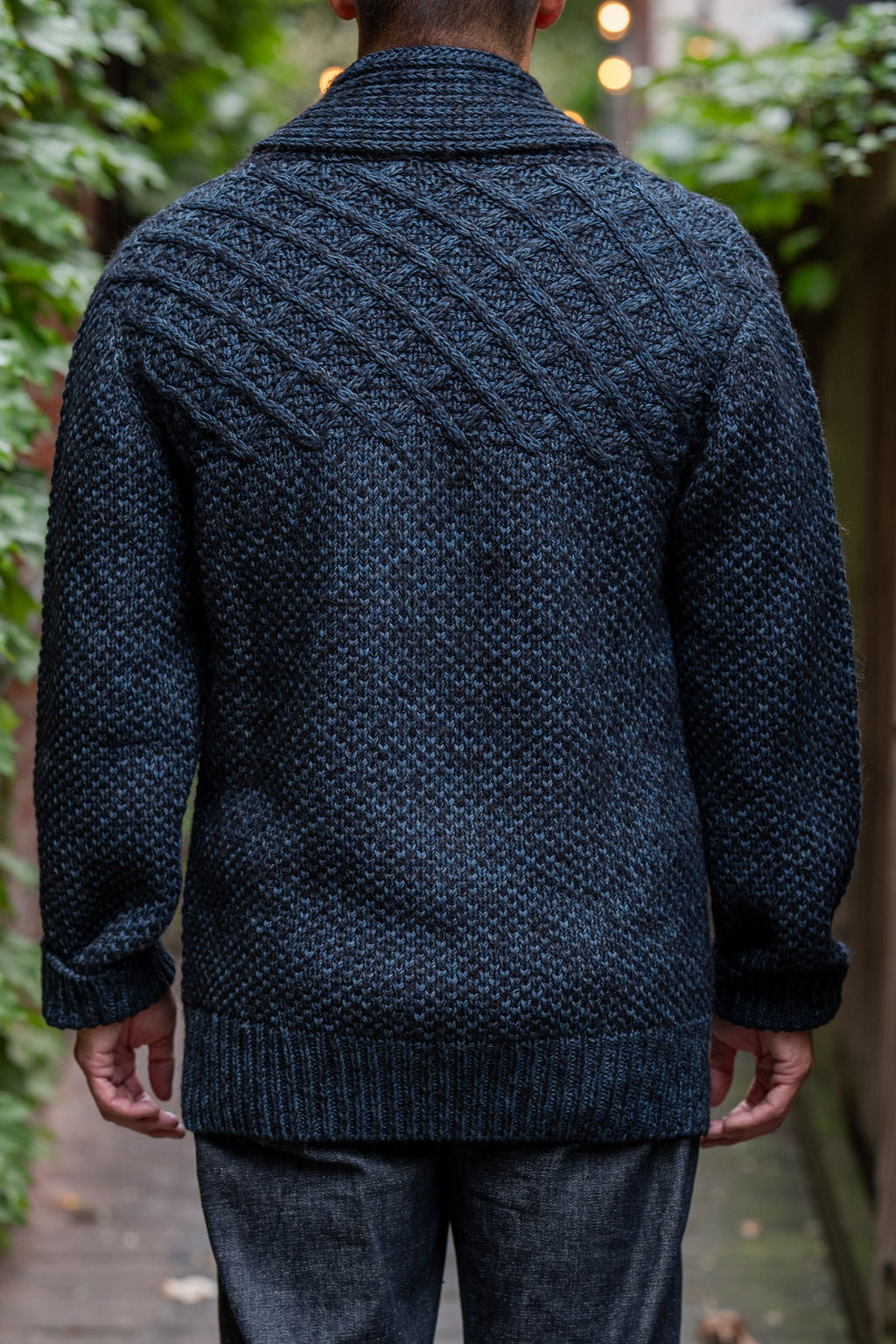 Indi + Ash Andes Cardigan - Black Alpaca / Dark Indigo