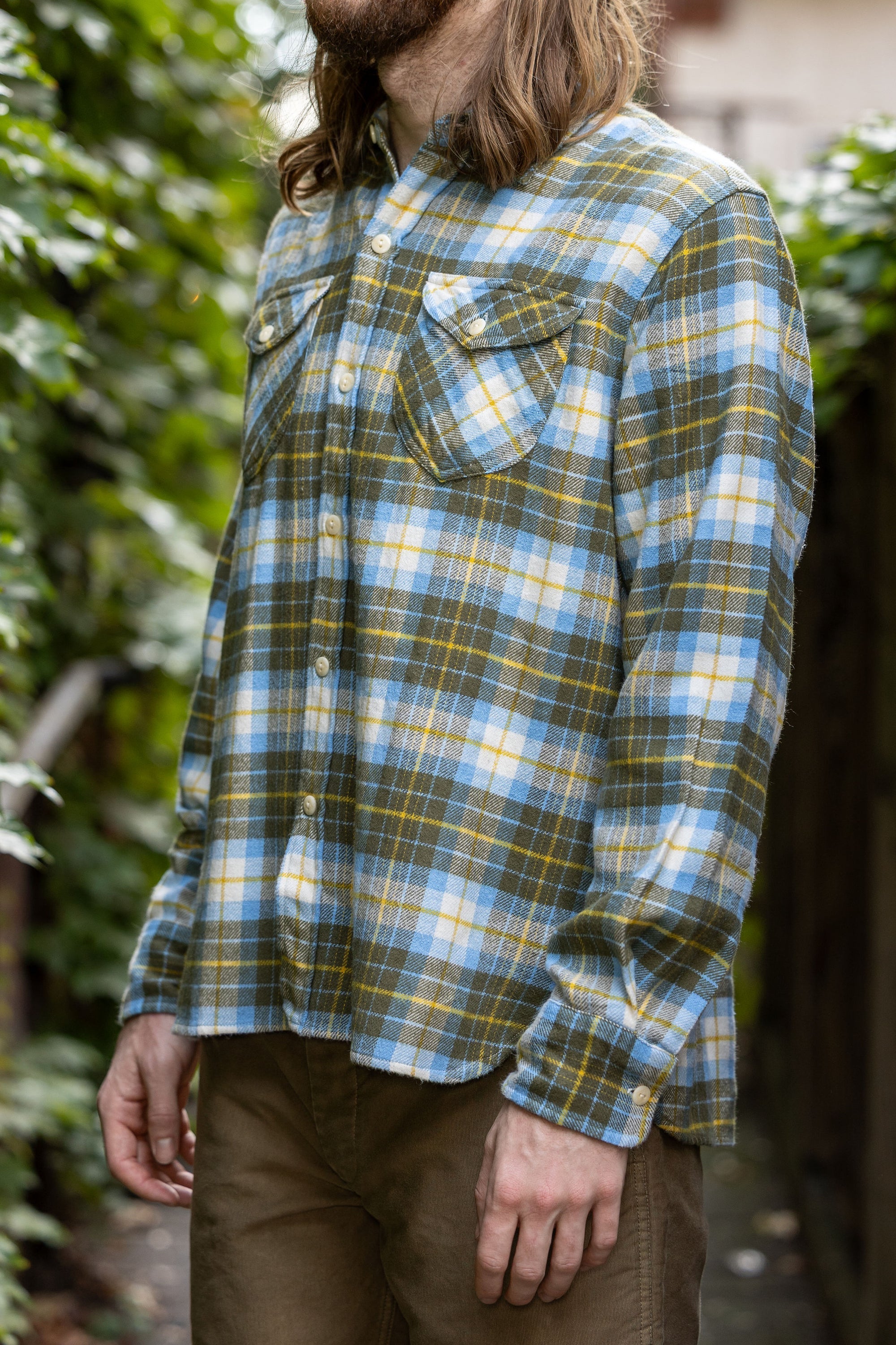 Wythe Washed Flannel Workshirt - Gold Ravine