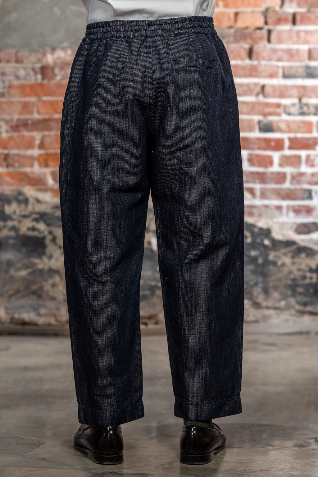 Hansen Garments Emir Loose Drawstring Pants - Navy Dobby