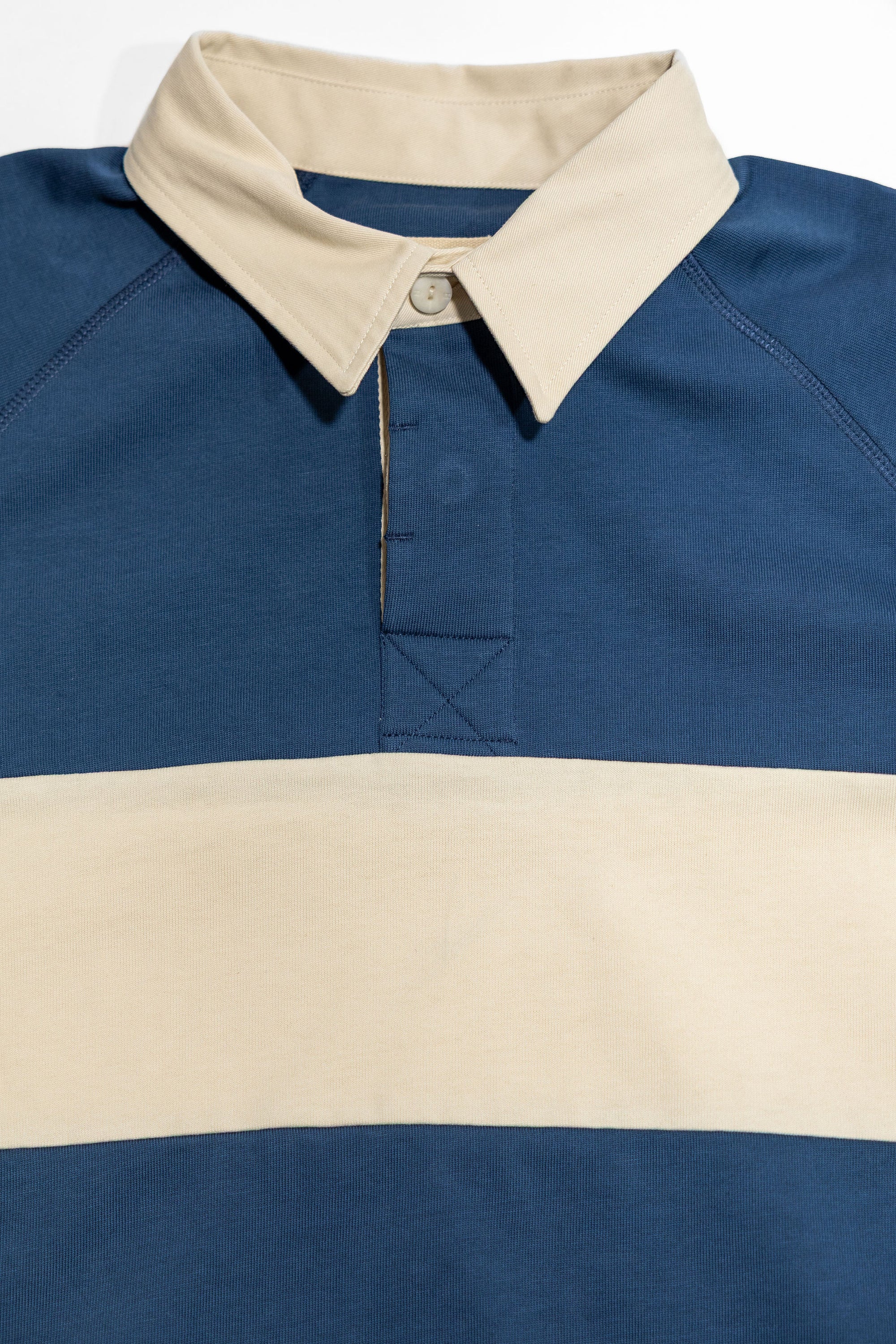 Heimat Textil  Raglan Rugby - Trail Blue / Seashell