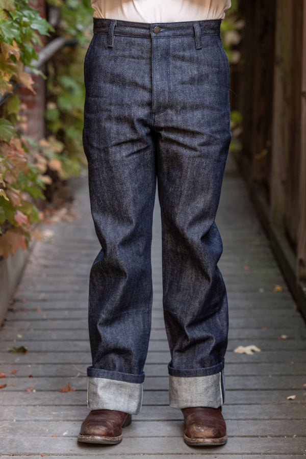 【DISCERNMENT】Semi-Wide Fit Indigo Denim Pants Jeans - Self Edge