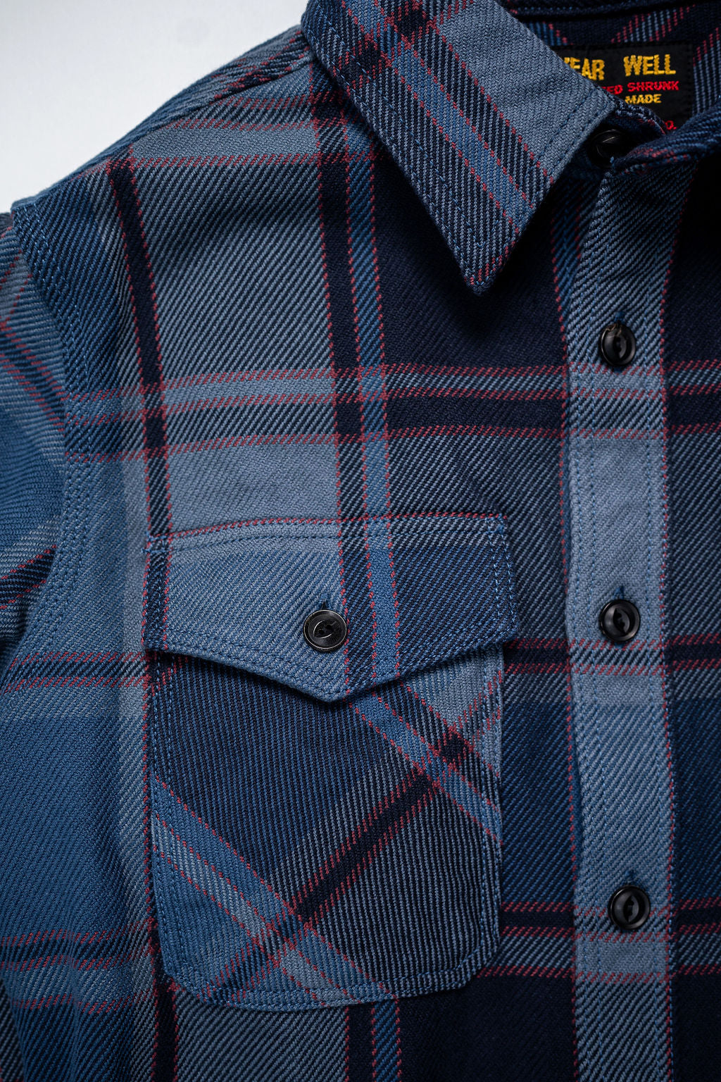 UES 502451 Extra Heavy Flannel Shirt - Blue