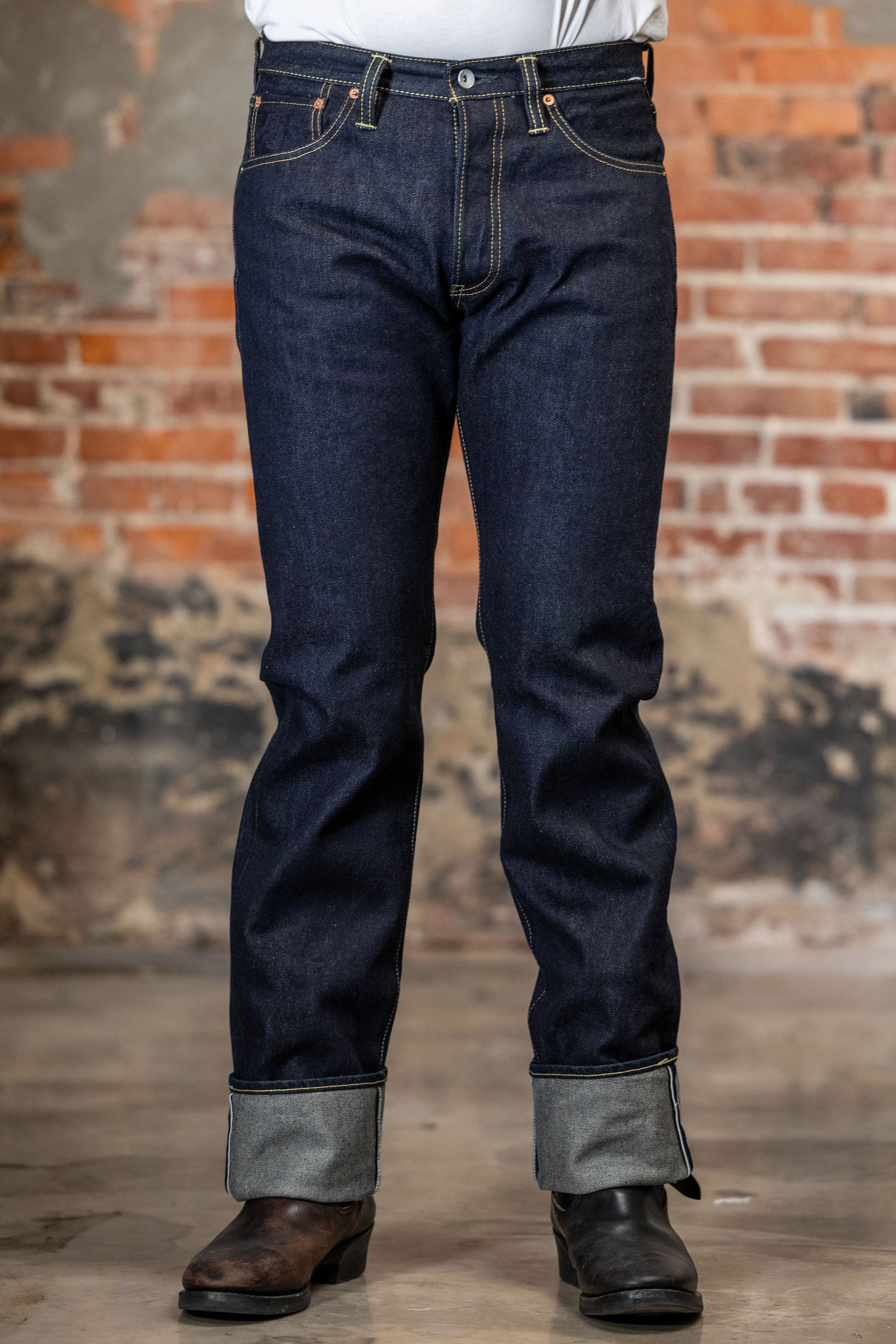 Iron Heart IH-634S-142 14oz Selvedge Denim Straight Cut Jeans - Indigo