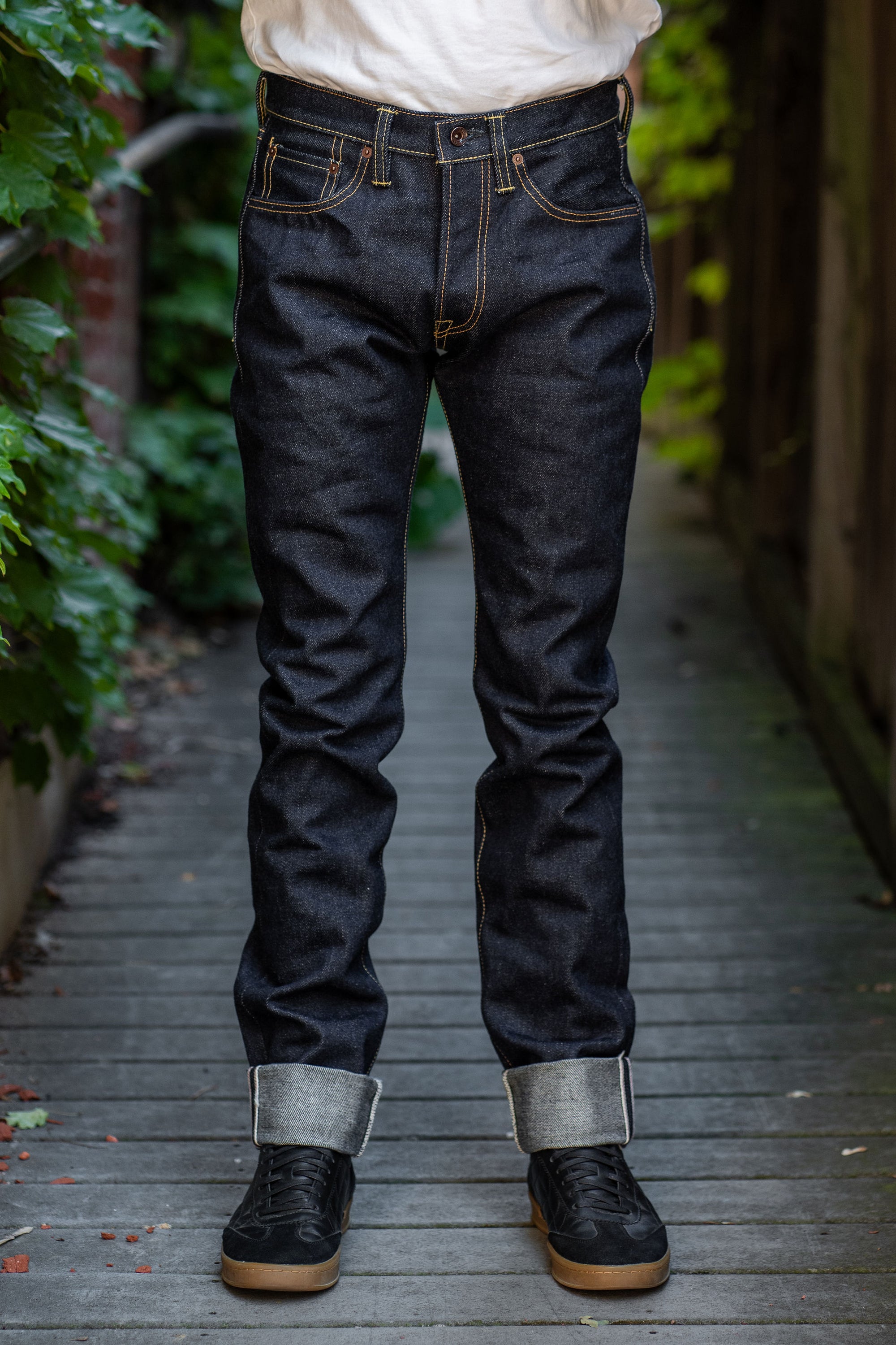 Iron Heart IH-555S-UHR 21/23oz Ultra Heavy Raw Selvedge Denim Super Slim Cut Jeans - Indigo