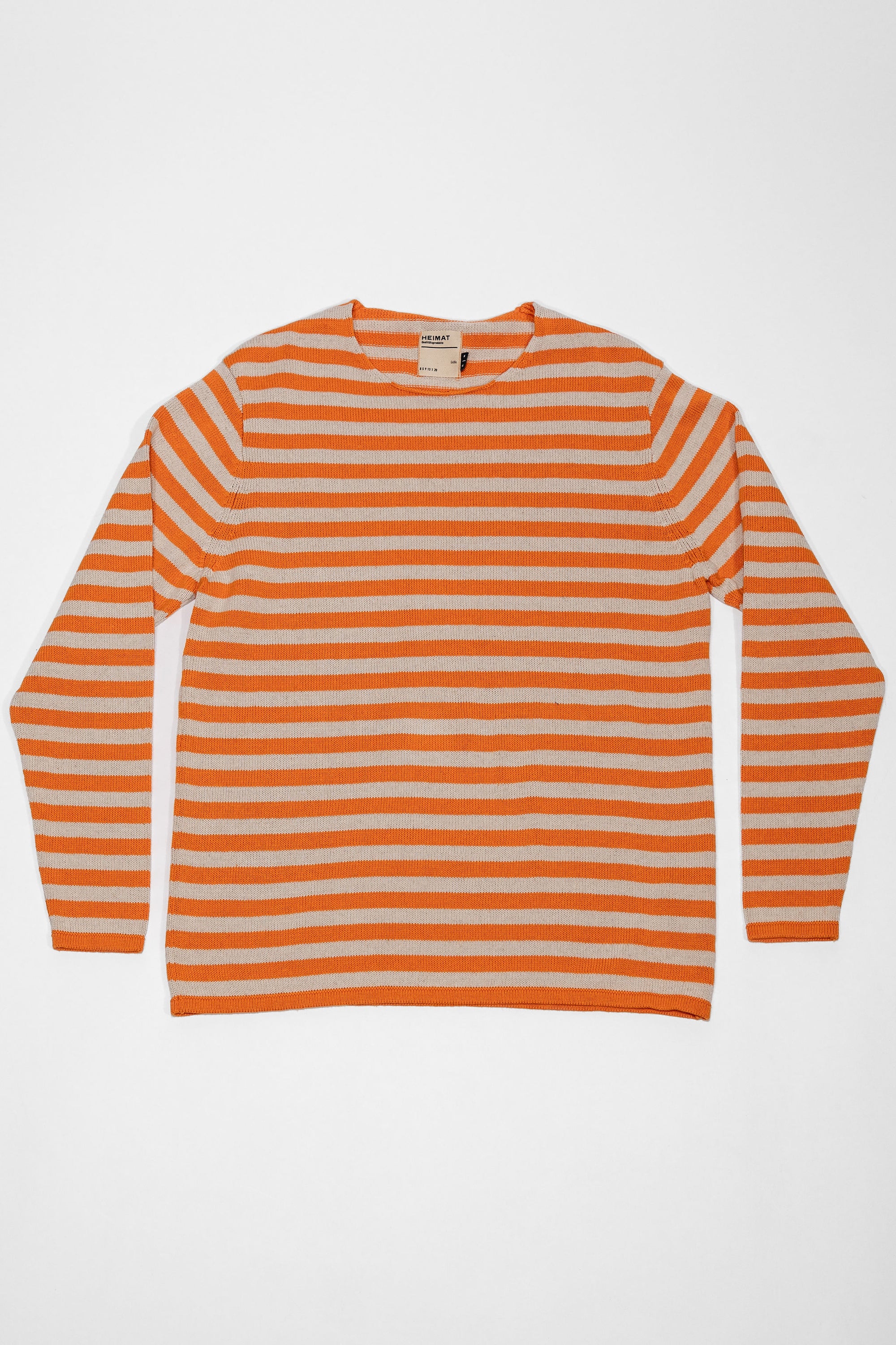 Heimat Textil Jailhouse Harbor Sweater - Rescue Orange/Seashell