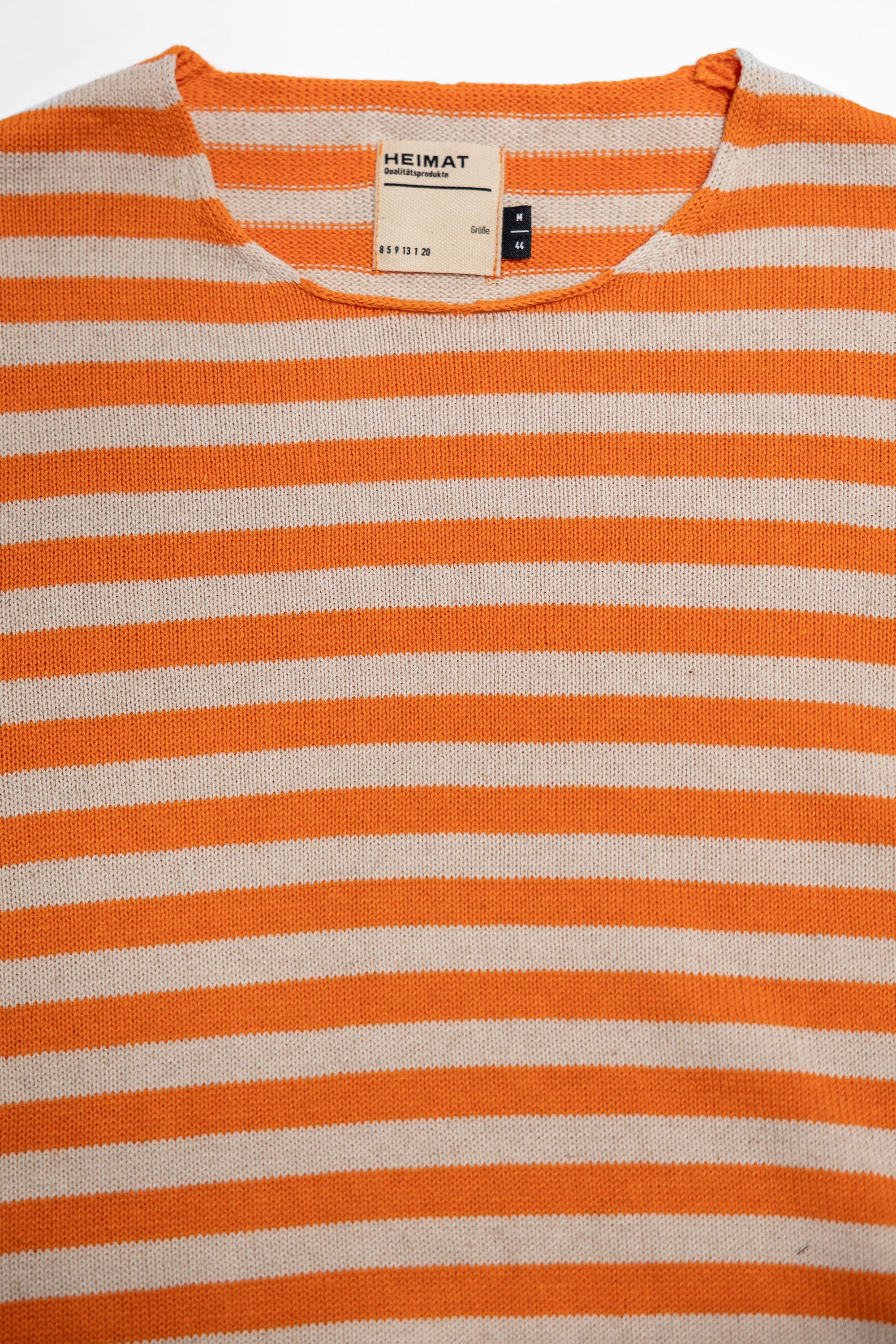 Heimat Textil Jailhouse Harbor Sweater - Rescue Orange/Seashell