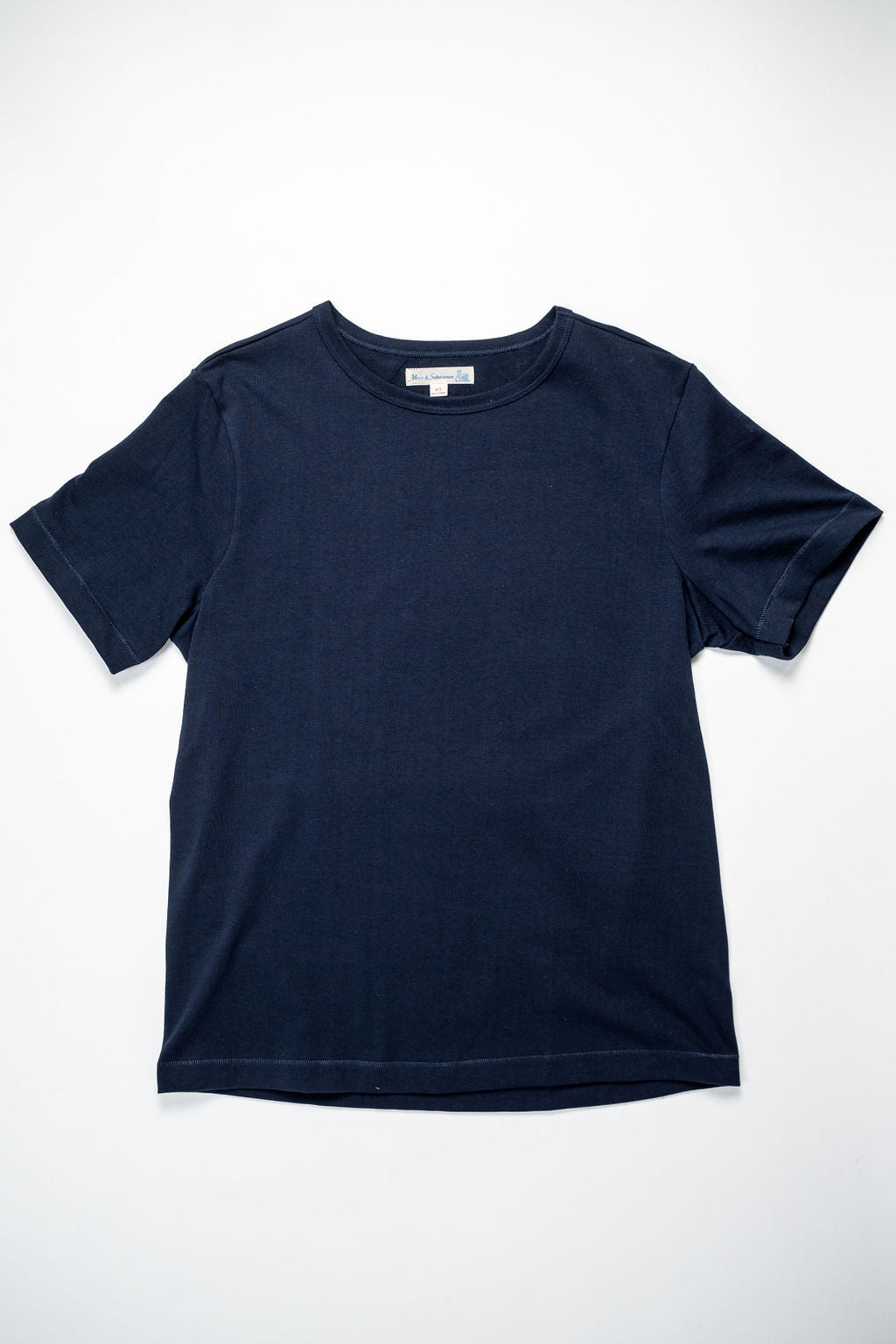 Merz b. Schwanen 215 Classic Crew Neck T-Shirt - Ink Blue