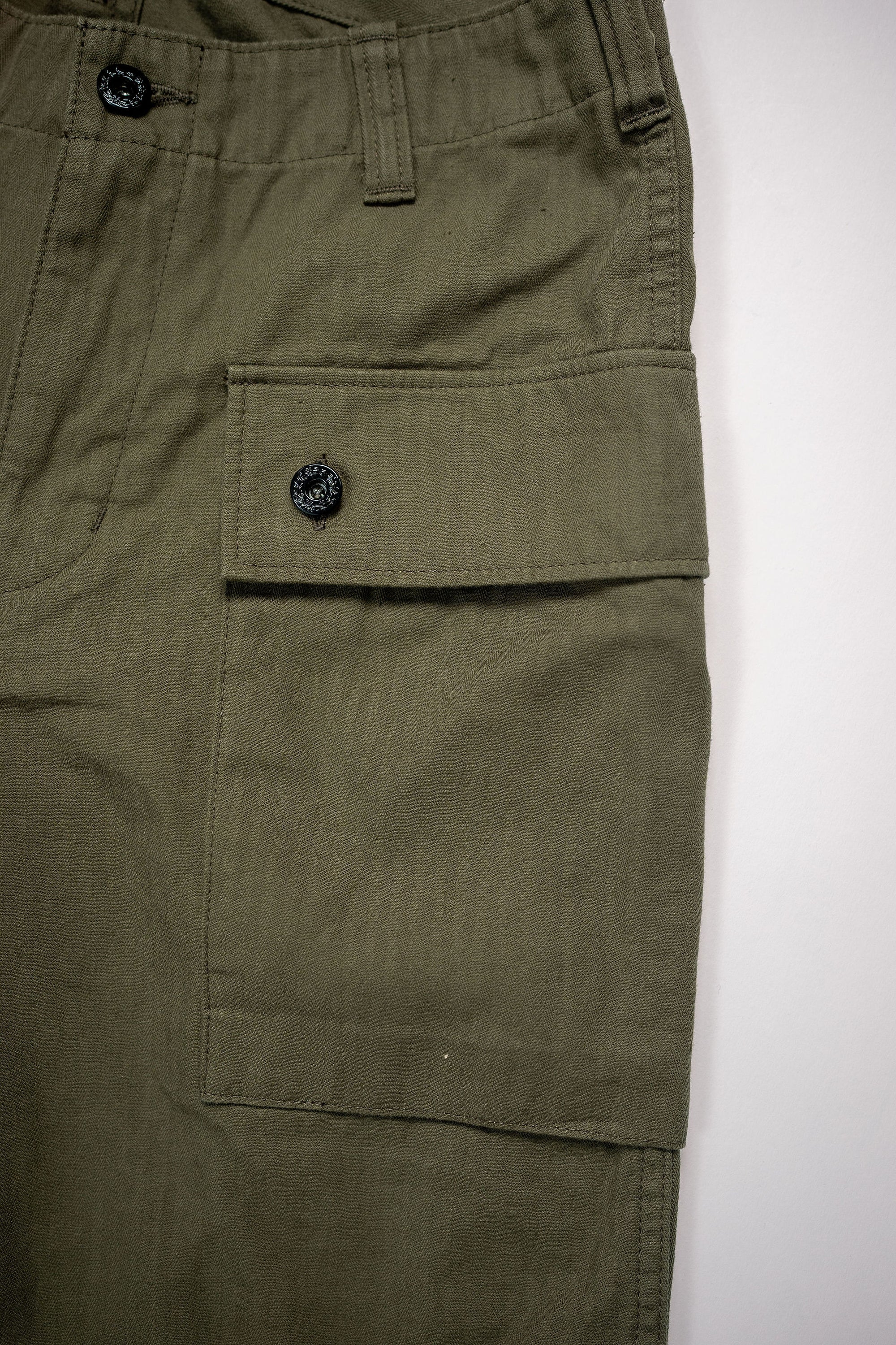 The Flat Head FN-PA-C012 Monkey Pants - Olive