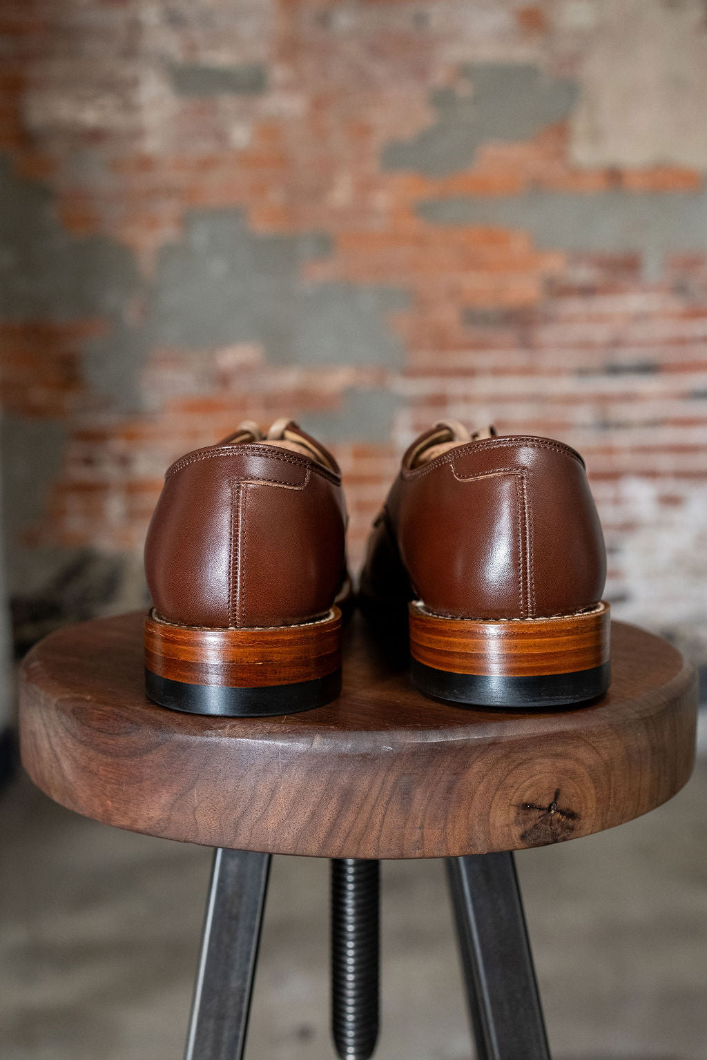 John Lofgren USN Low Quarter Shoes - French Calfskin Russet Brown