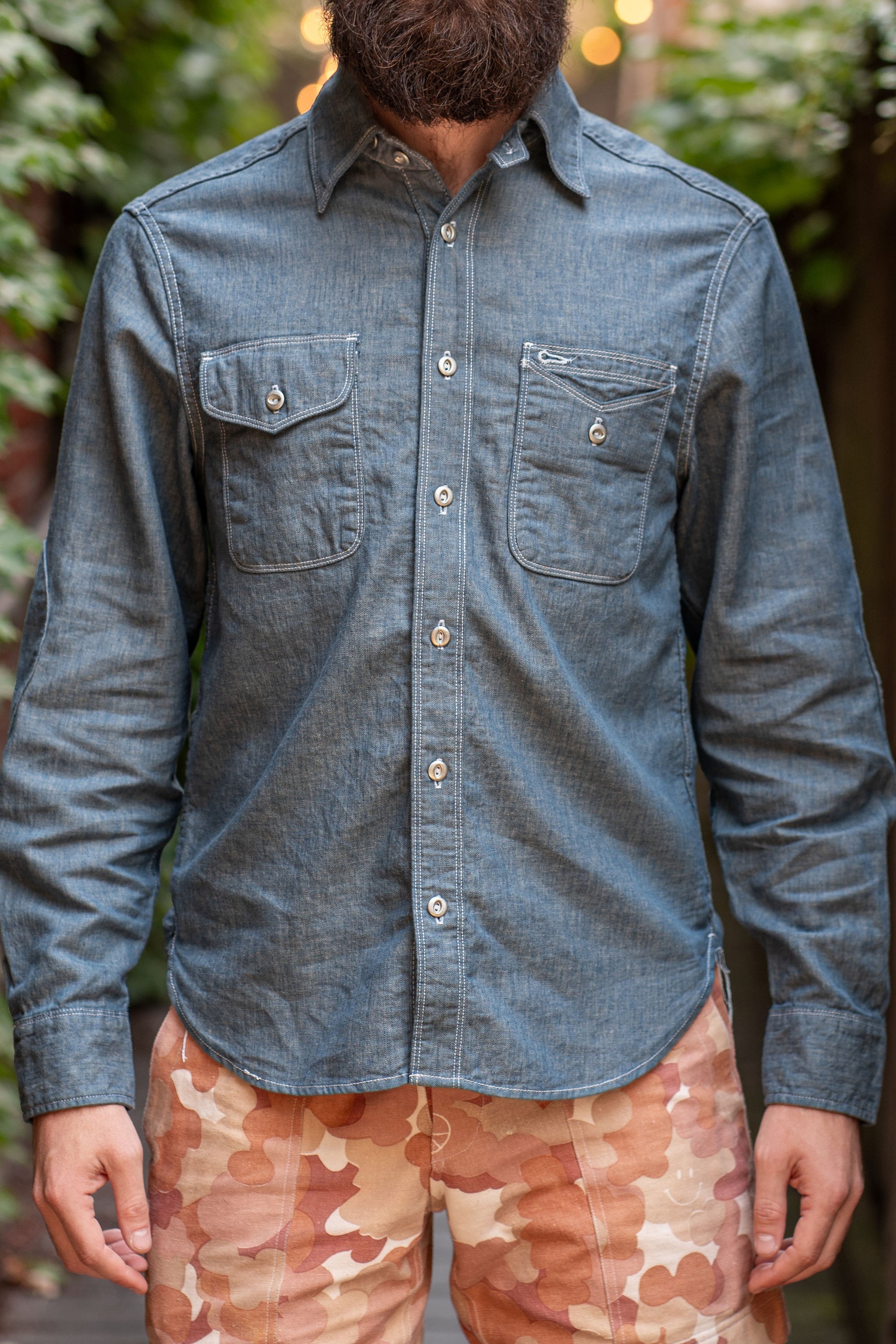 Freenote Cloth Lambert - Herringbone Chambray