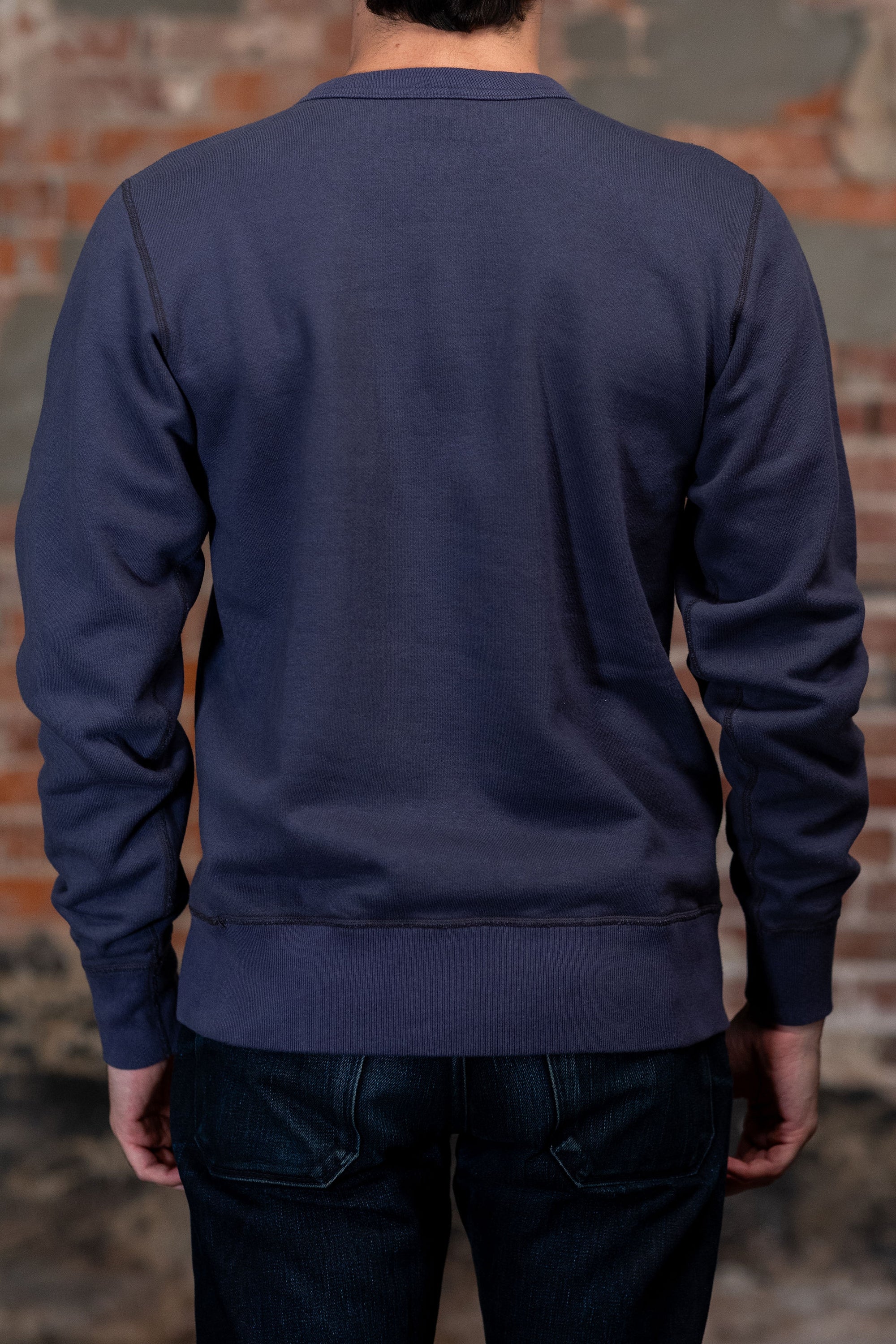 Buzz Rickson's BR65622 Set-in Crew Neck Sweatshirt - Navy