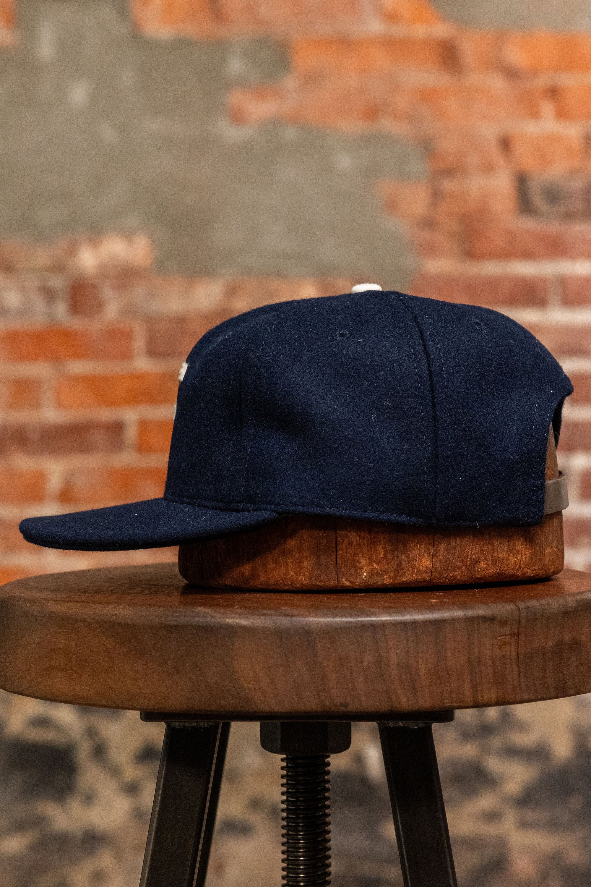 Franklin & Poe Wool Baseball Cap – Navy “F”