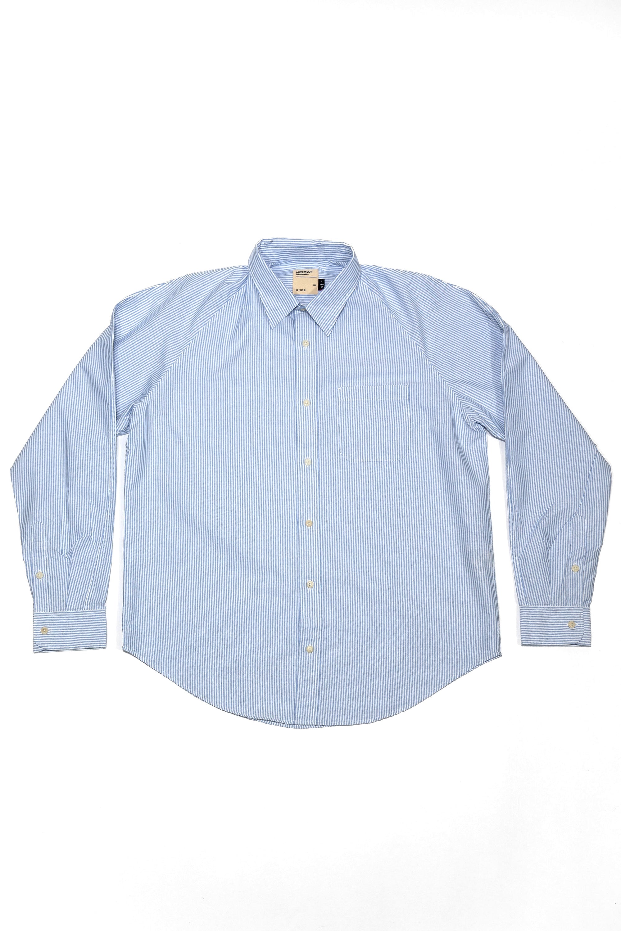 Heimat Textil Artist Shirt - Trail Blue / Seashell Bengal Stripe
