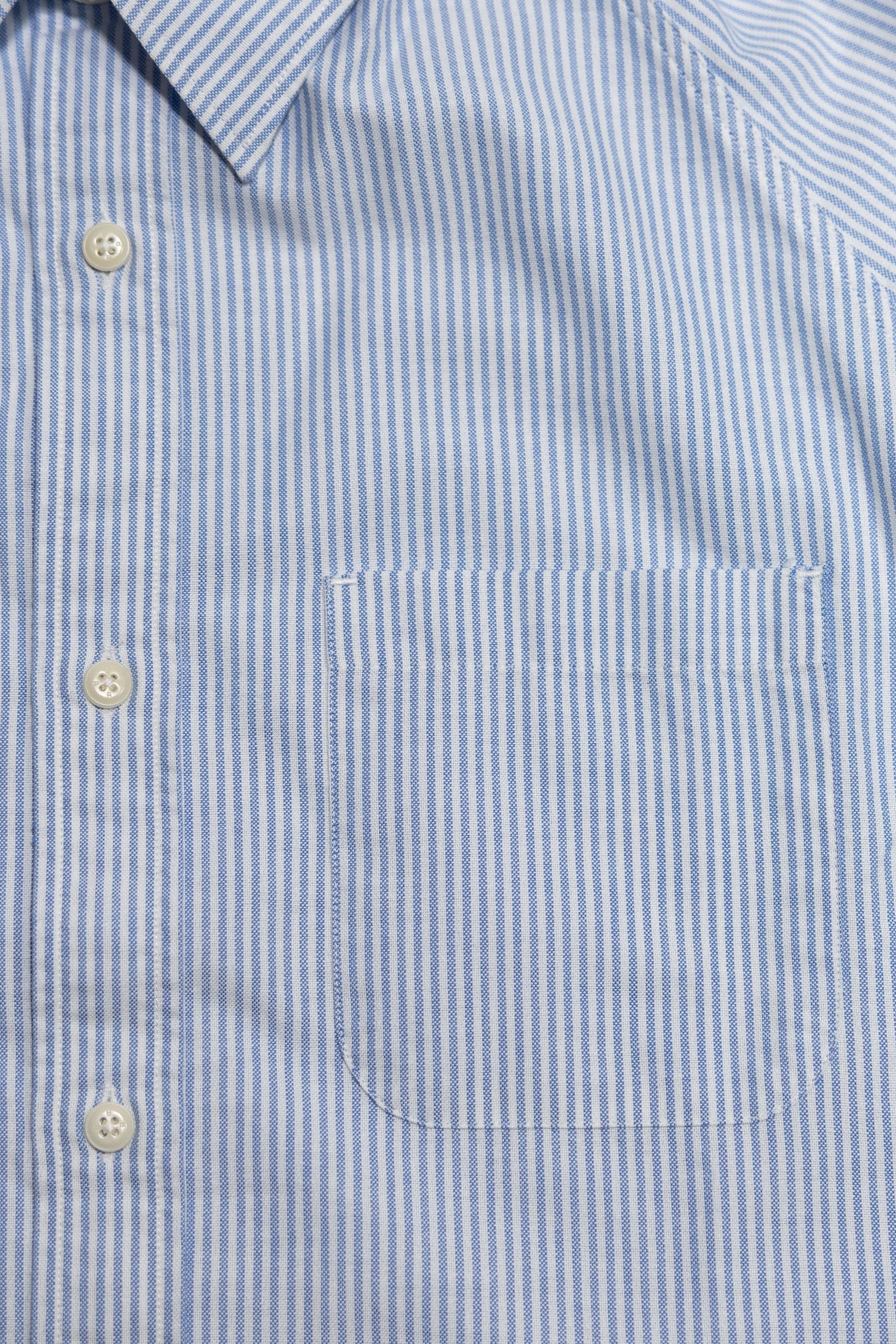 Heimat Textil Artist Shirt - Trail Blue / Seashell Bengal Stripe